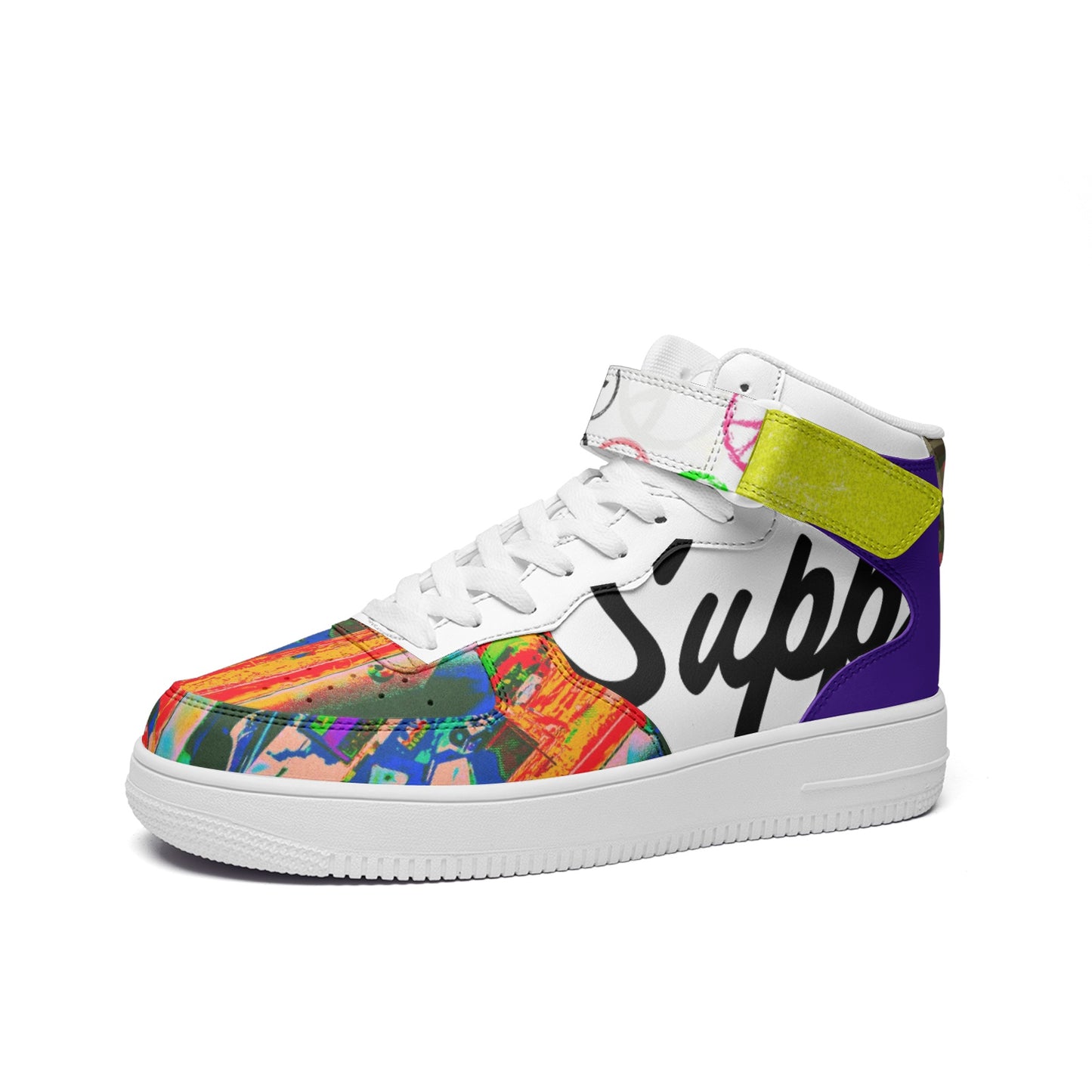 Peaces Is Motions Been Dope Supply Unisex High Top Leather Fashion Sneakers