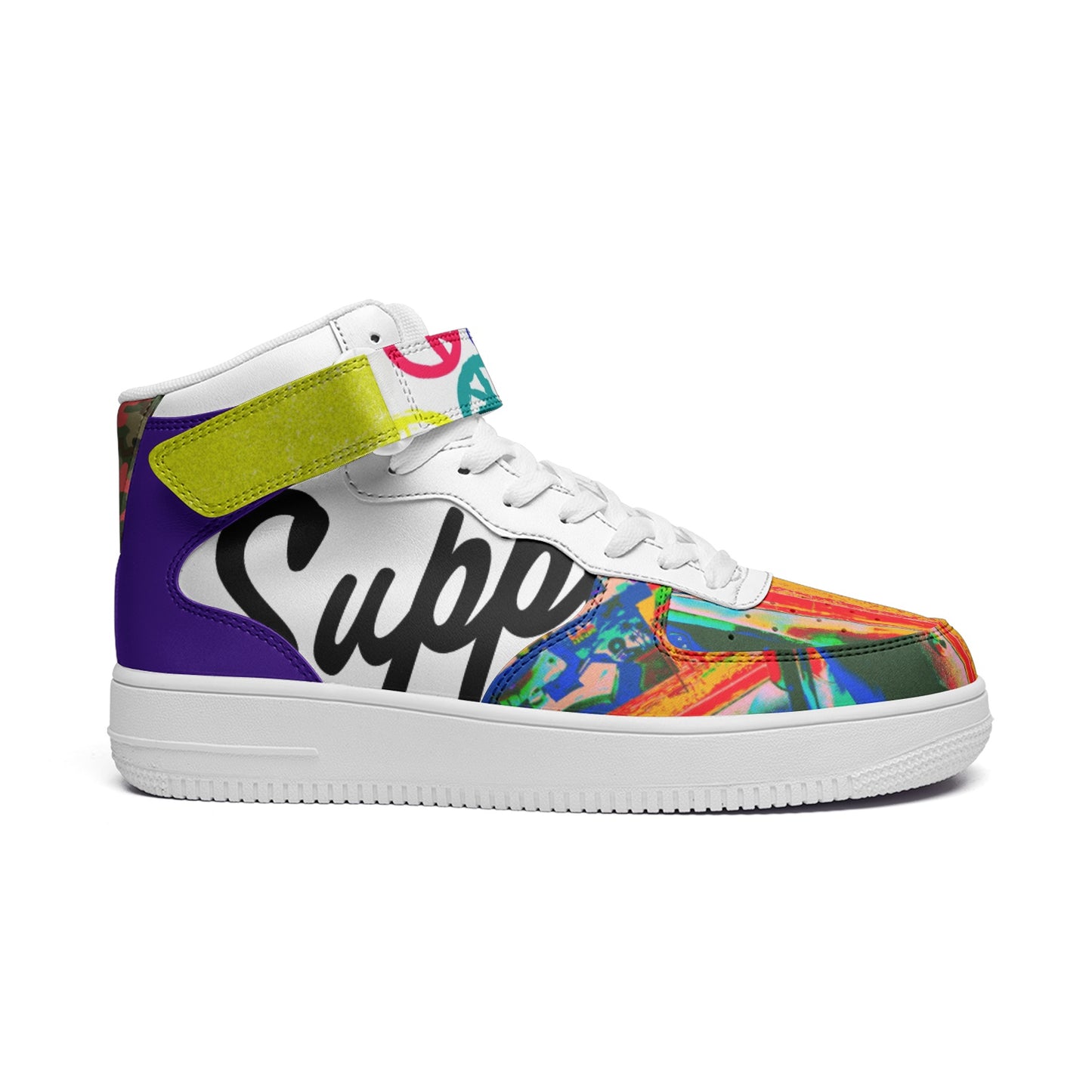 Peaces Is Motions Been Dope Supply Unisex High Top Leather Fashion Sneakers
