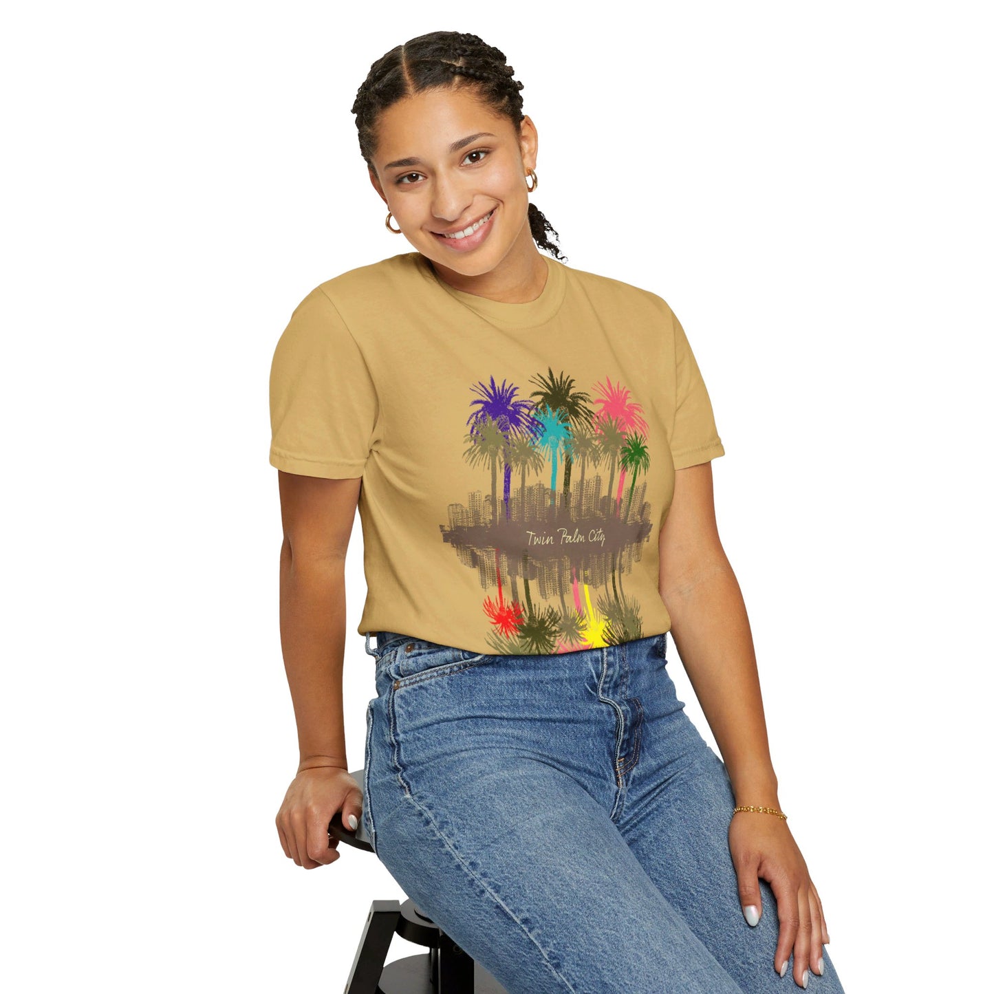 Supplying Twin Palm City Mustard Garment-Dyed T-shirt|Been Dope Supply