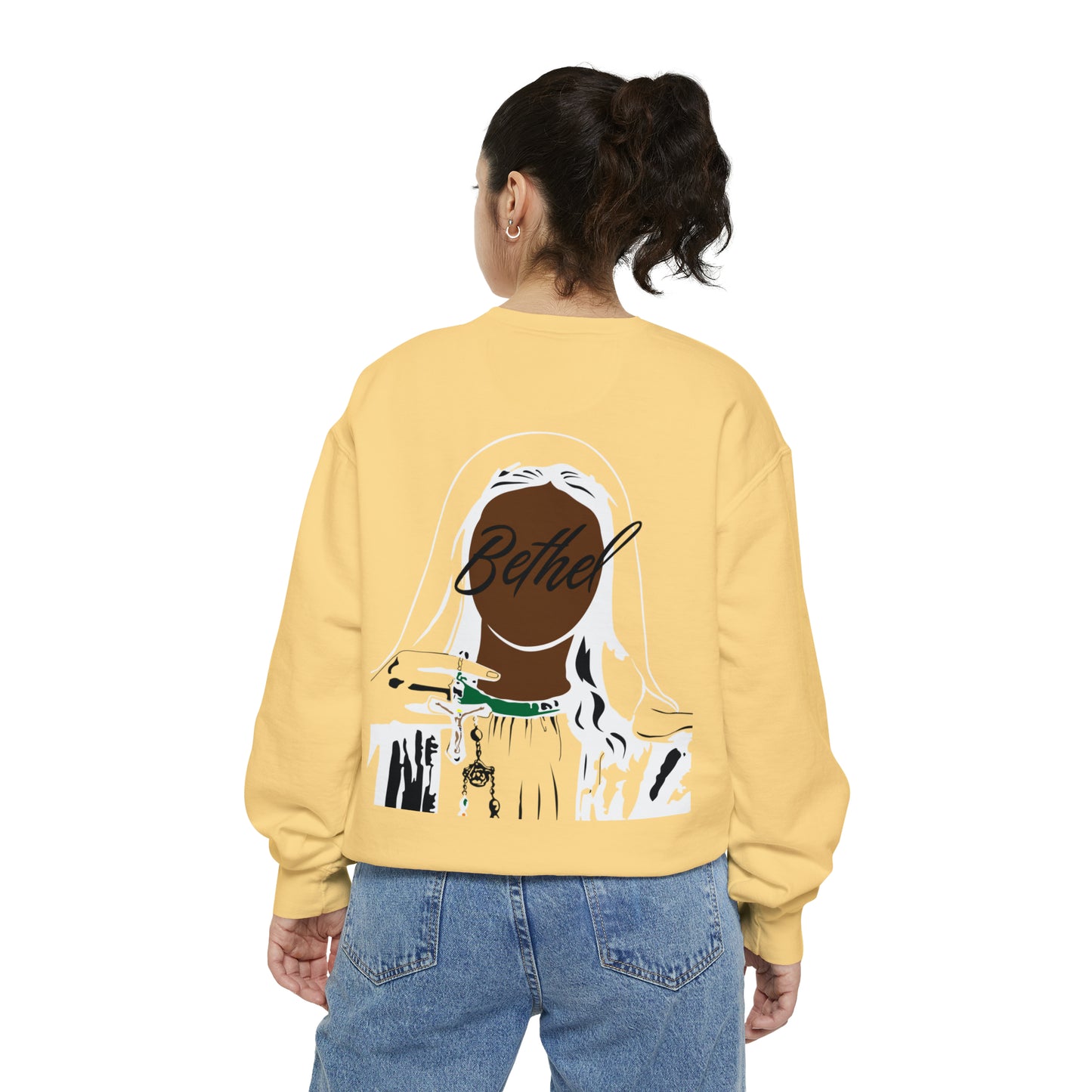 To Whom He Sent To Bethel Raw Vintage Book of Stove Garment-Dyed Sweatshirt|Butter