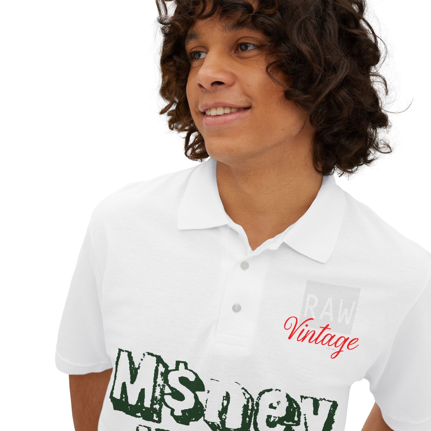 Raw Vintage Tithes & Offerings Men's Piqué Polo White Shirt|Been Dope Supply