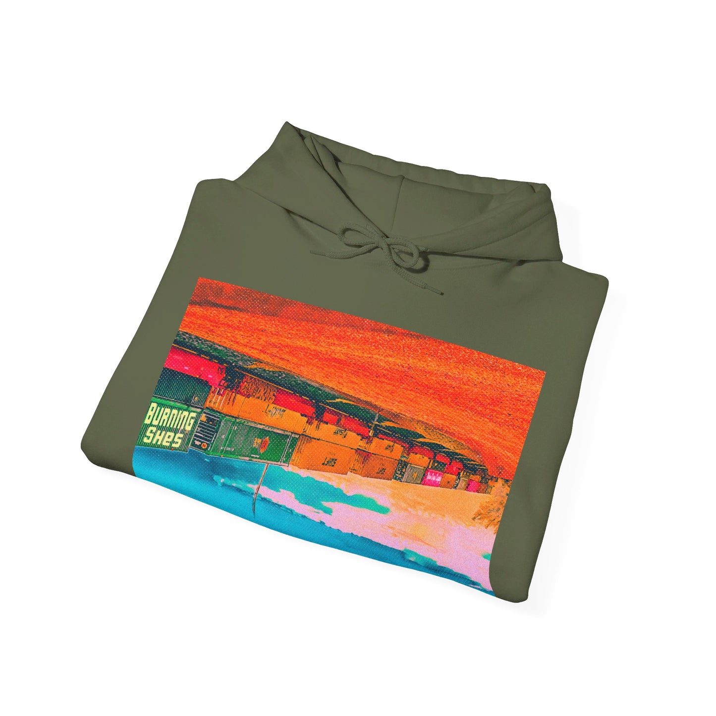 Burning Bushes Trained States Military Green Hoodie Sweatshirt|Been Dope Supply