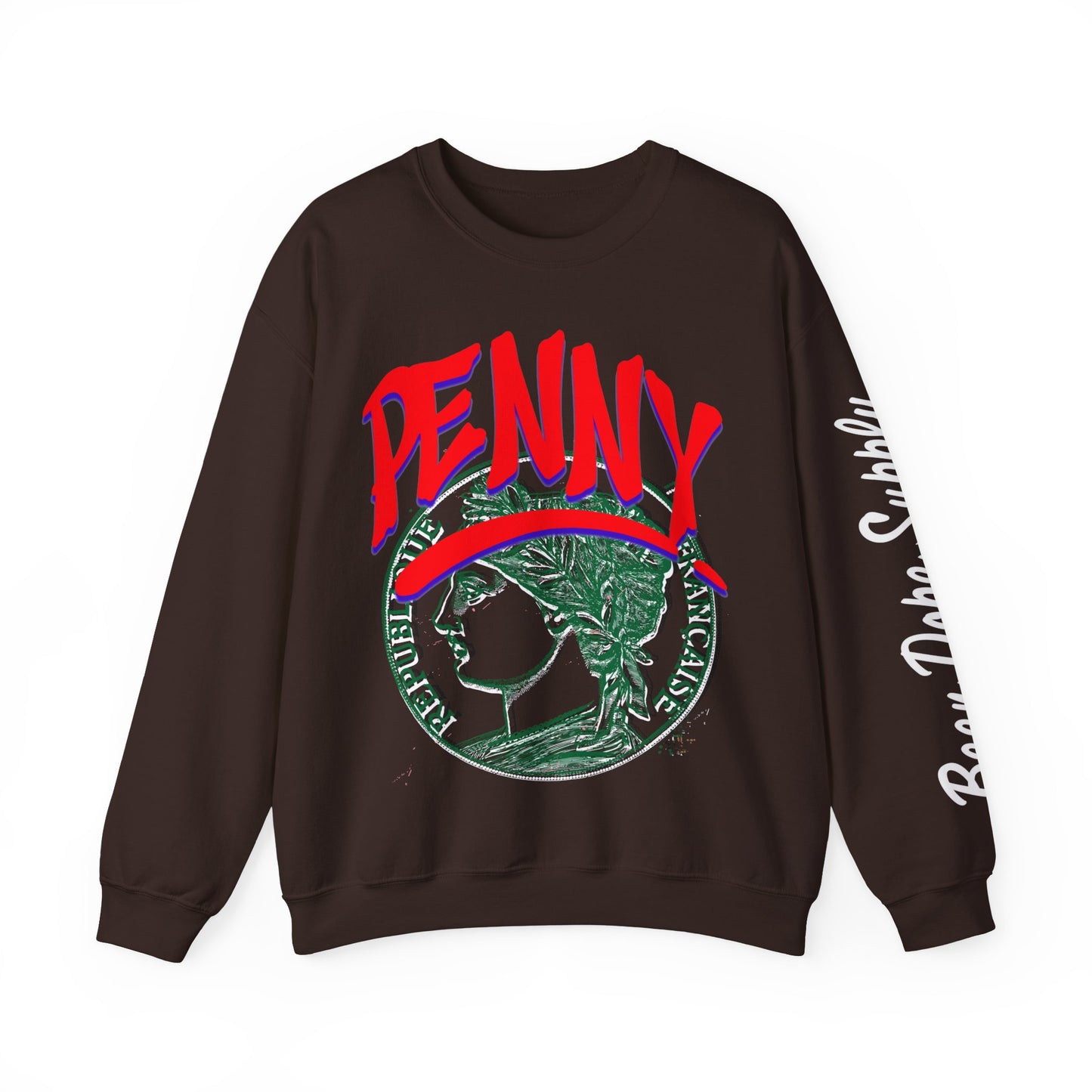 Republic of Penny Francis Graphic Crewneck Sweatshirt|Been Dope Supply|Dark Chocolate