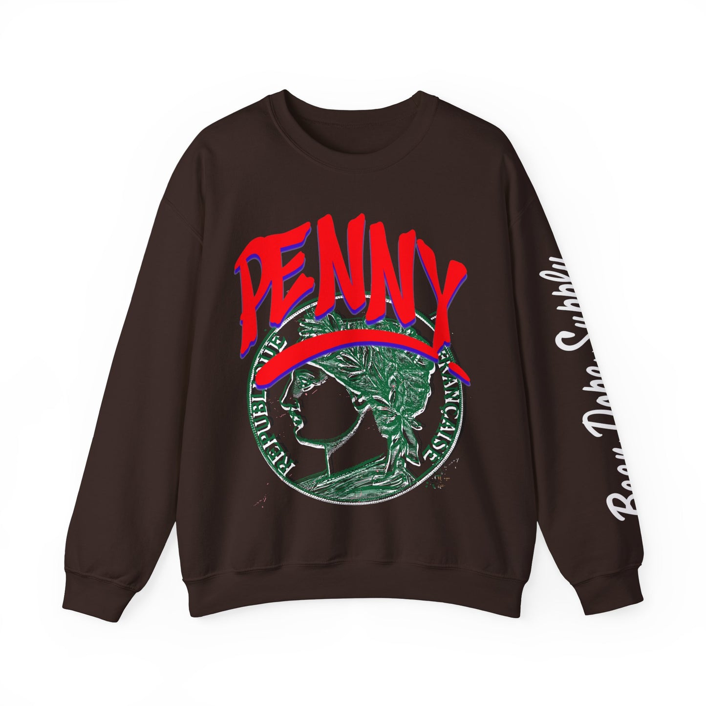 Republic of Penny Francis | Been Dope Supply | Graphic Crewneck Sweatshirt | Dark Chocolate