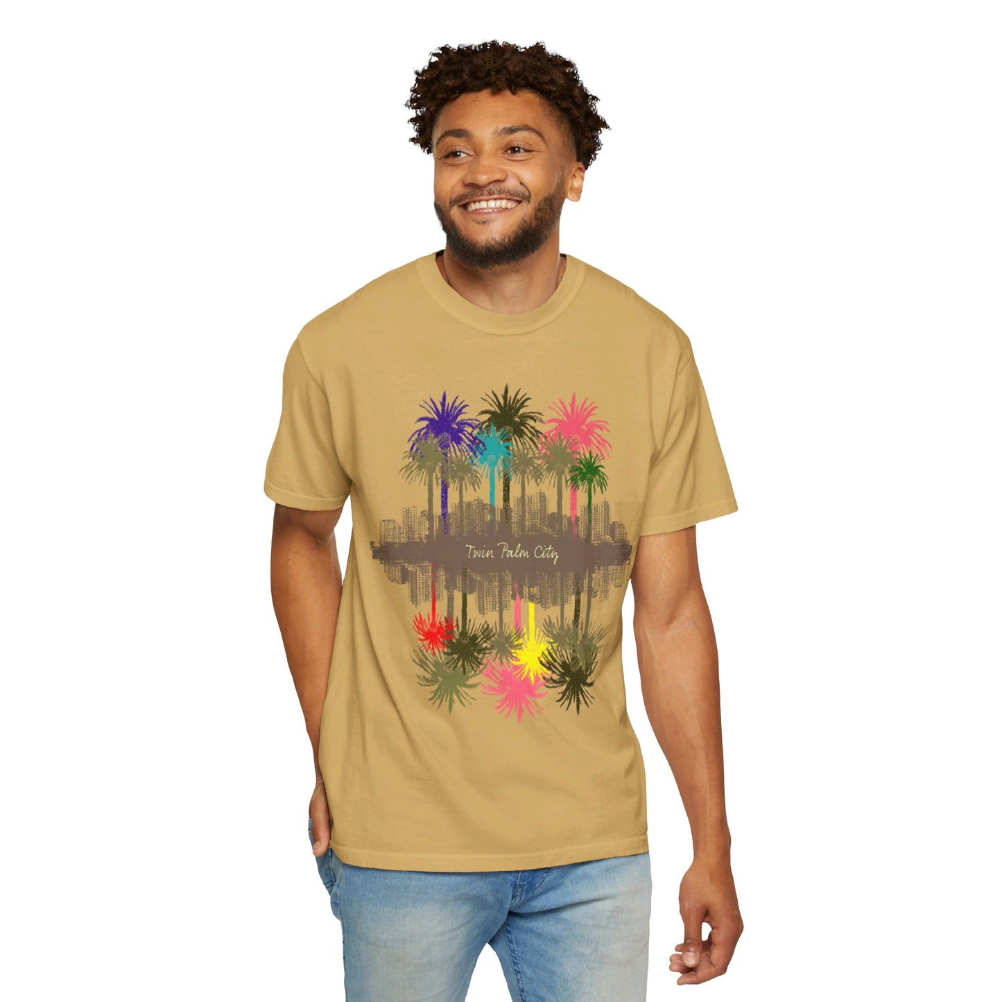 Supplying Twin Palm City Mustard Garment-Dyed T-shirt|Been Dope Supply