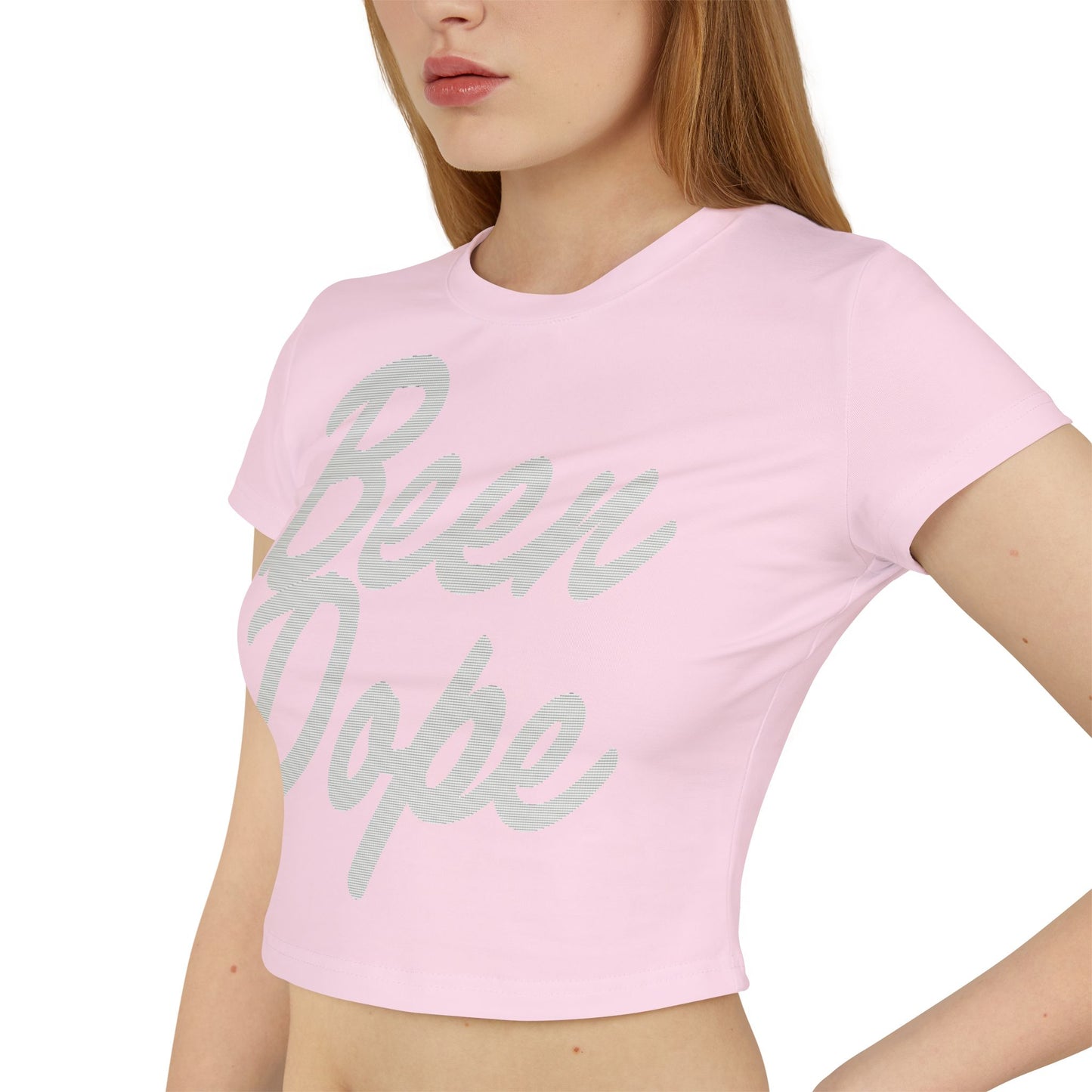 Too Many Lines Of Dope Women's Mid-Length Cut Pink Top Slim Baby Tee Been Dope Supply