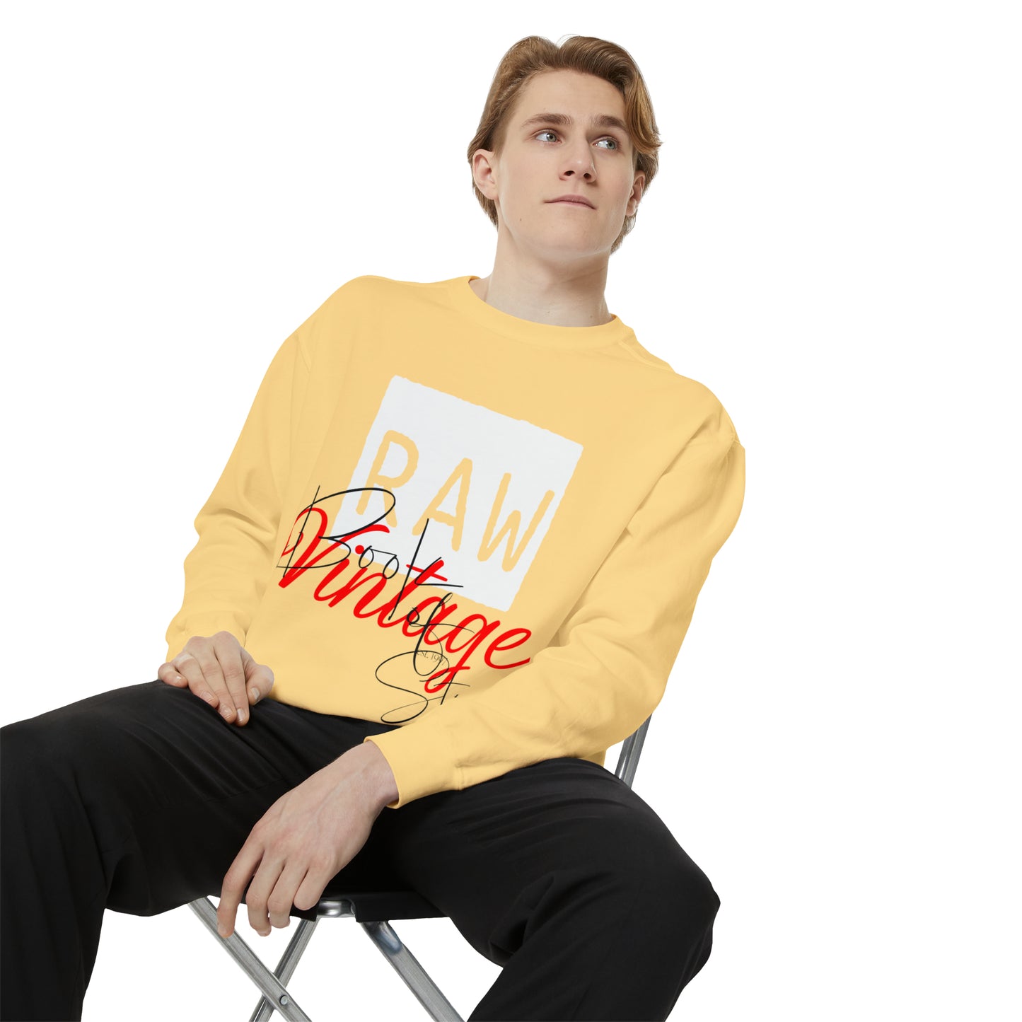 To Whom He Sent To Bethel Raw Vintage Book of Stove Garment-Dyed Sweatshirt|Butter