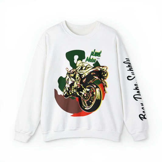Planet Motor Club | Graphic Crewneck Sweatshirt | White