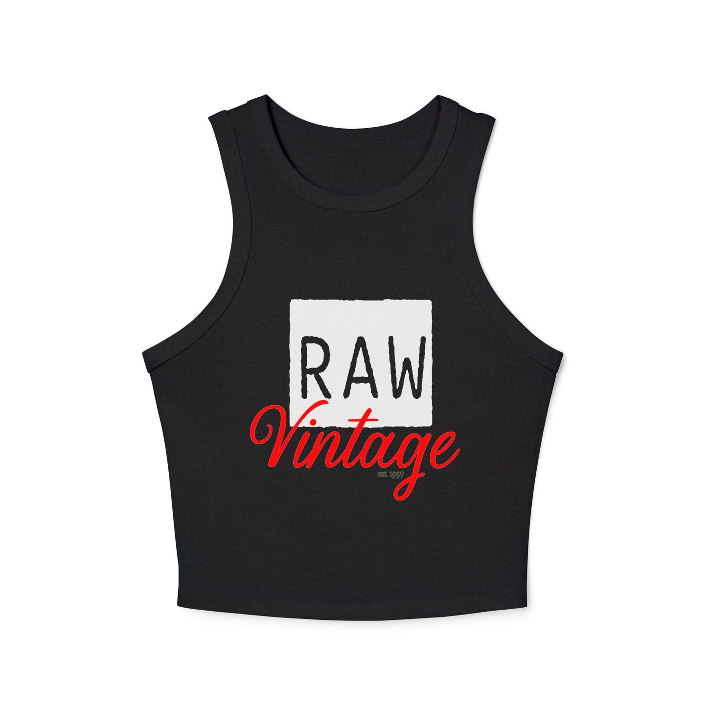 Women's Raw Vintage Micro Rib Racer Tank Top