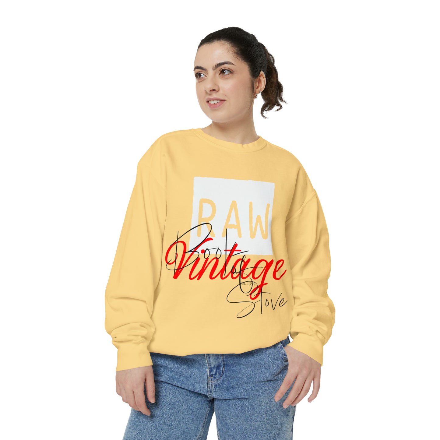 To Whom He Sent To Bethel Raw Vintage Book of Stove Garment-Dyed Sweatshirt|Butter