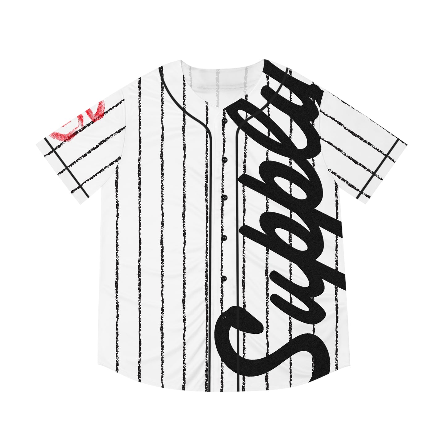 Six Lines And Three Notebooks Pinstripe Baseball Jersey| Been Dope Supply