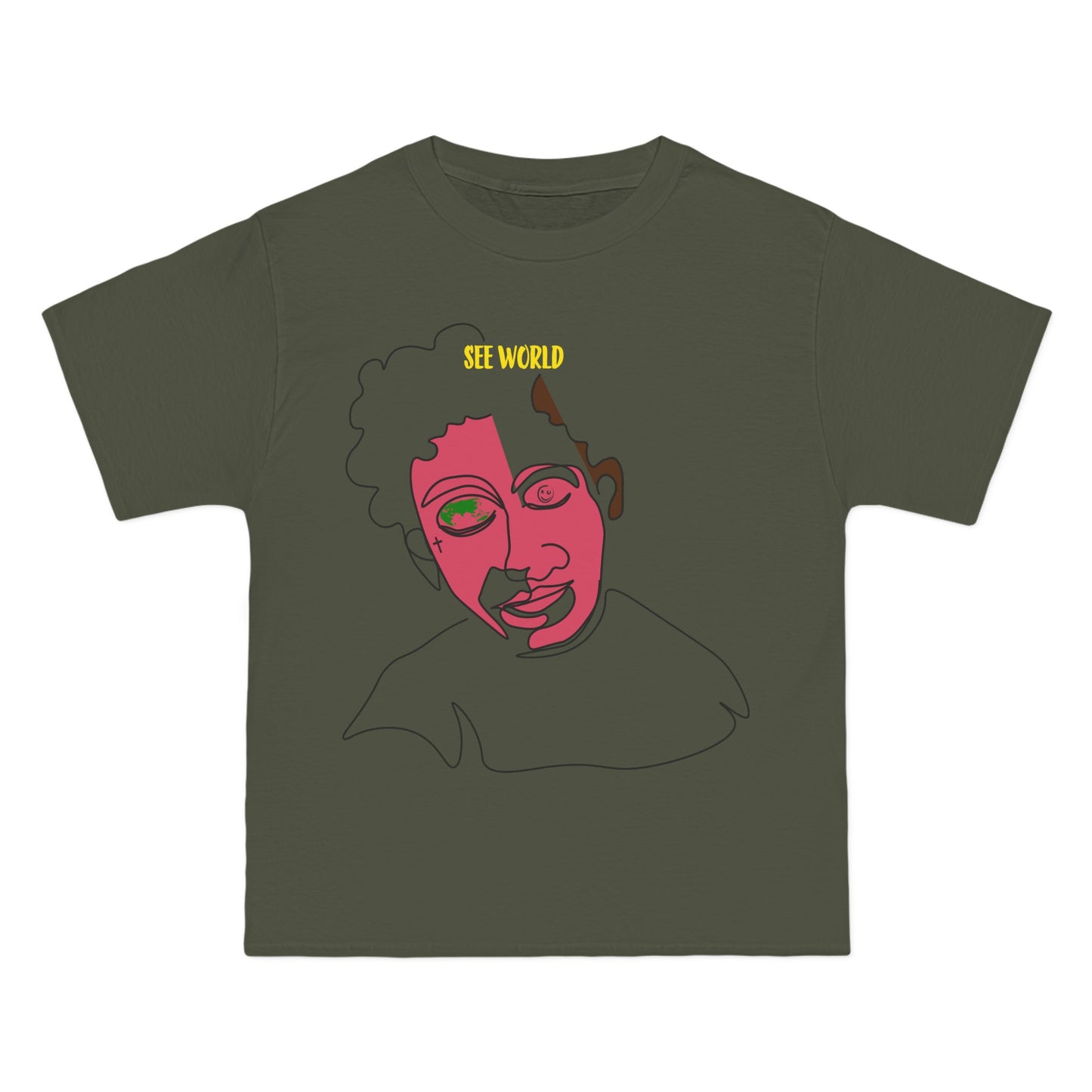 Closed Eyes or Open Mind Short Sleeve Graphic T-Shirt|Fatigue Green|Been Dope Supply