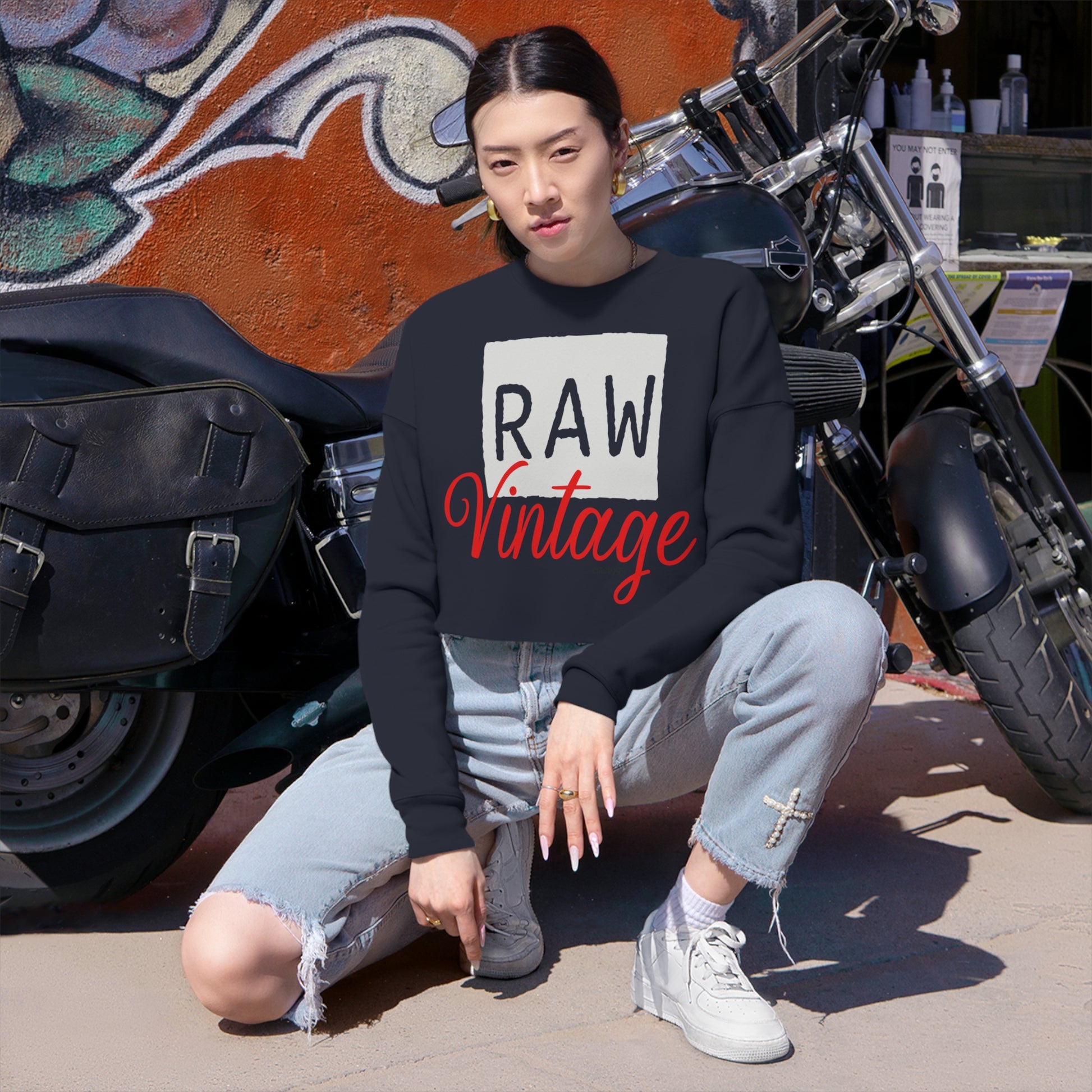 Raw Vintage - Women's Cropped Sweatshirt - Been Dope Supply