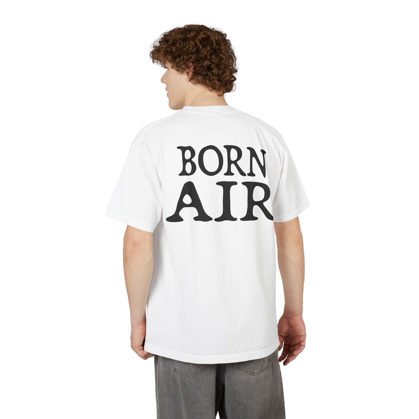 Born Air Drop-Shoulder Garment Dyed White T-Shirt - Been Dope Supply
