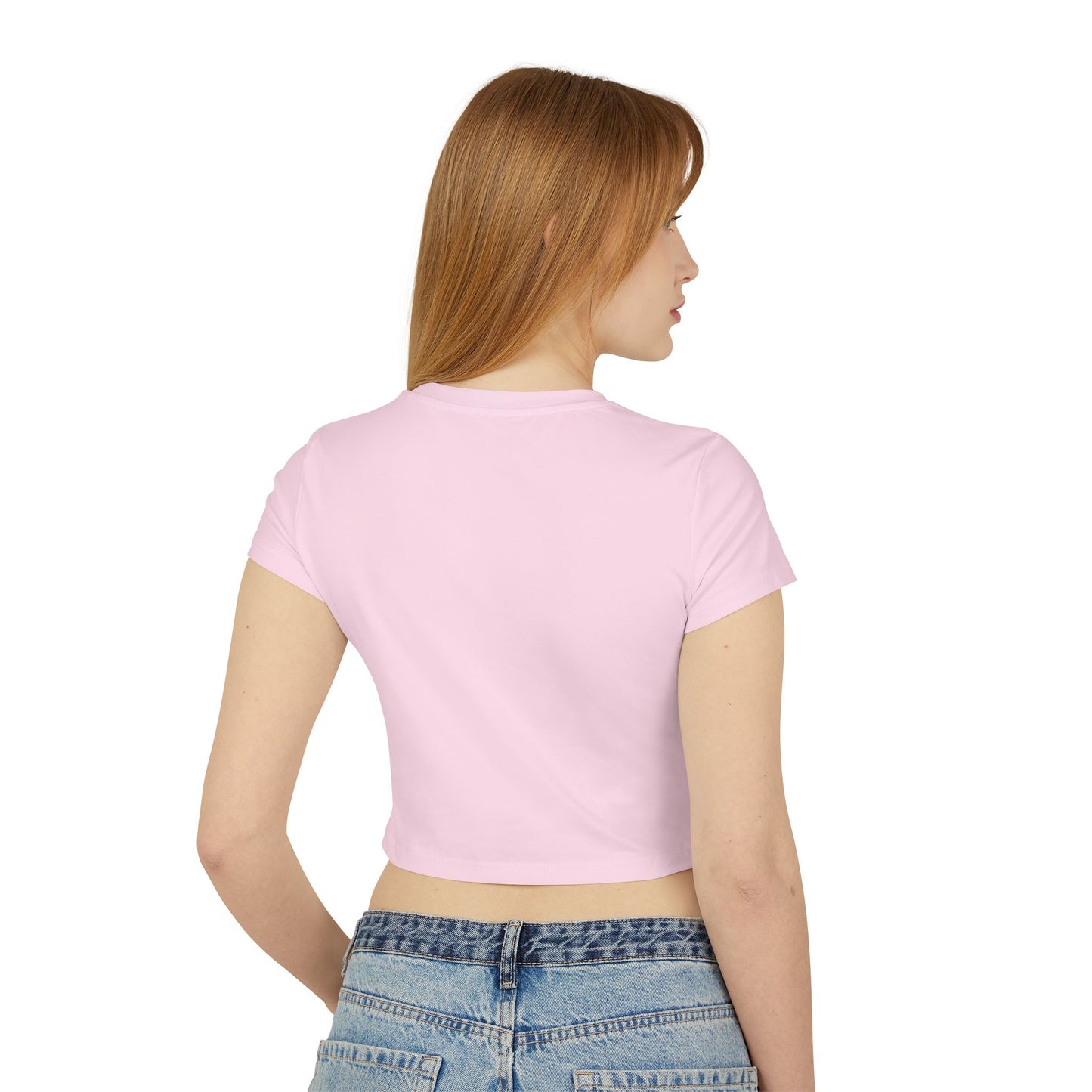 Too Many Lines Of Dope Women's Mid-Length Cut Pink Top Slim Baby Tee Been Dope Supply