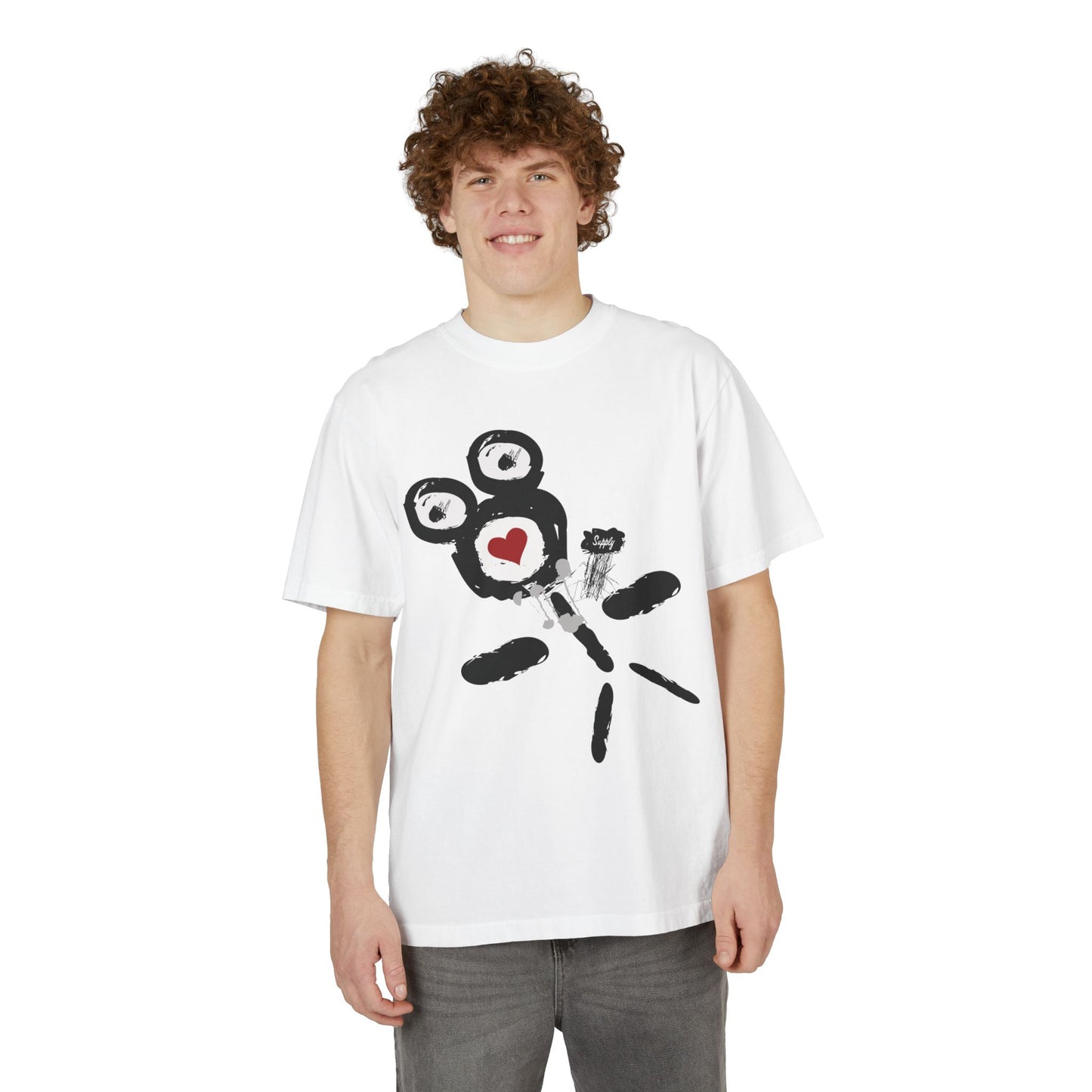Born Air Drop-Shoulder Garment Dyed White T-Shirt - Been Dope Supply