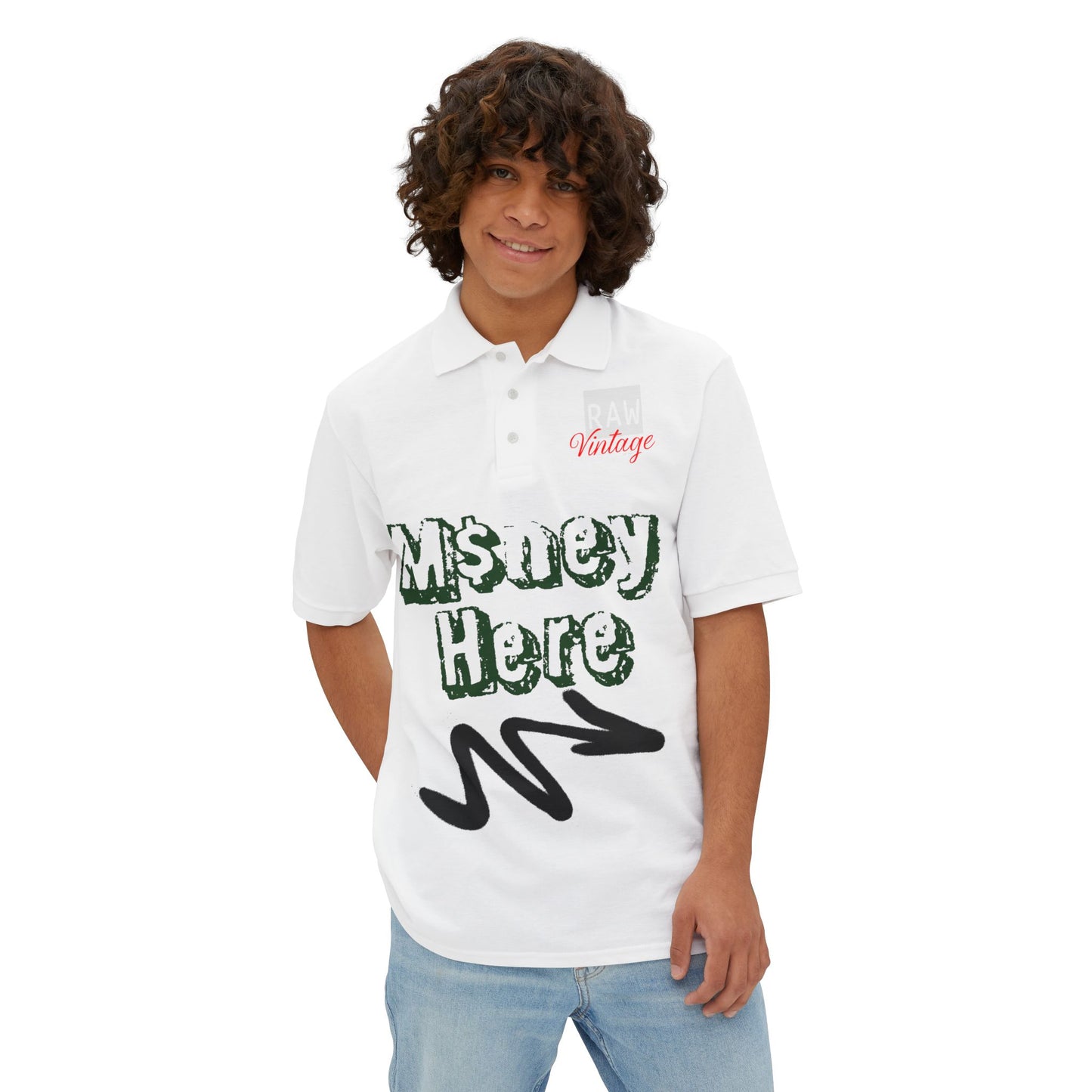 Raw Vintage Tithes & Offerings Men's Piqué Polo White Shirt|Been Dope Supply