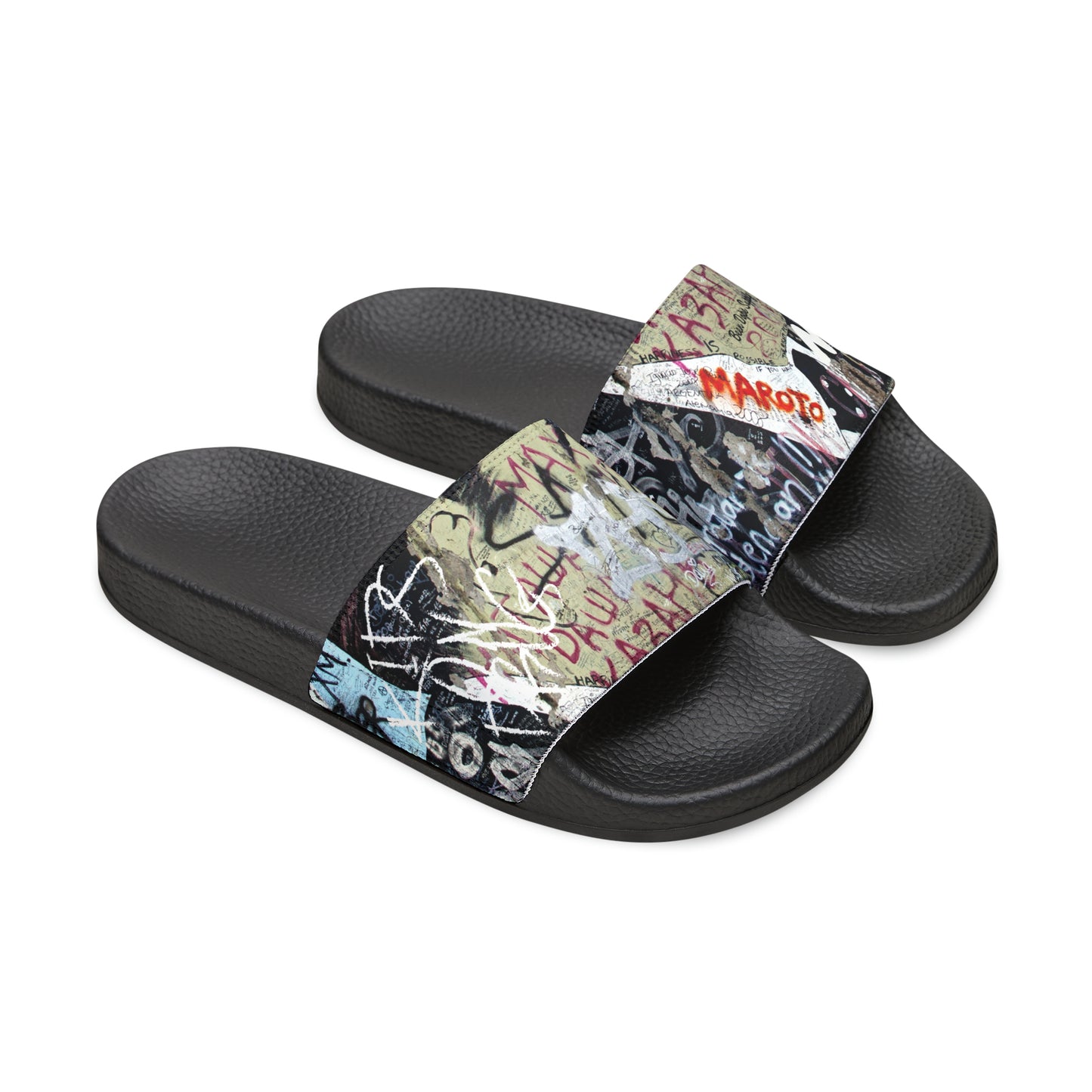 Kids On Drugs Clothing|Art Not War Men's Slides Sandals