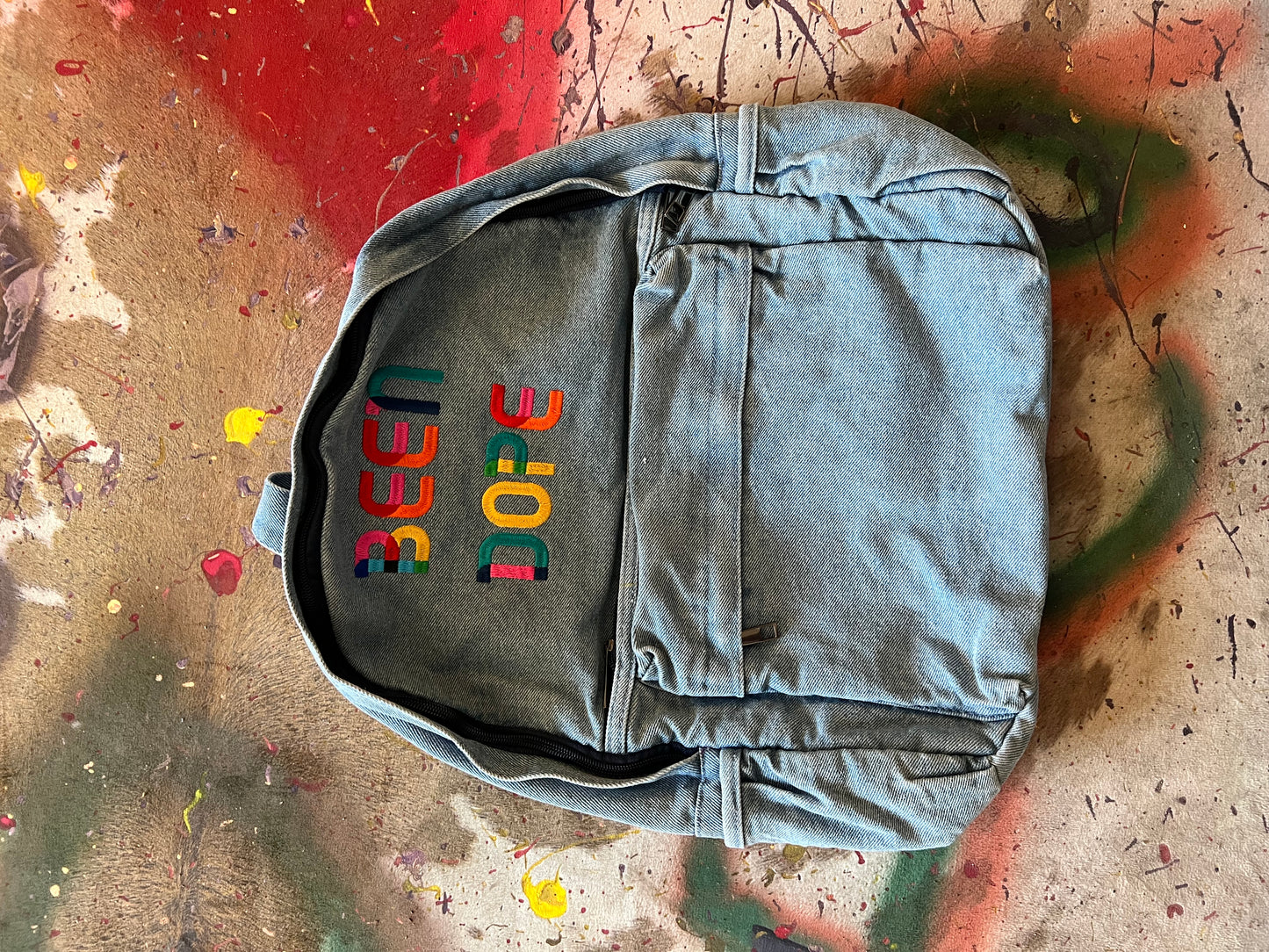 Been Dope Supply Logo Embroidered Women’s Denim Bookbag