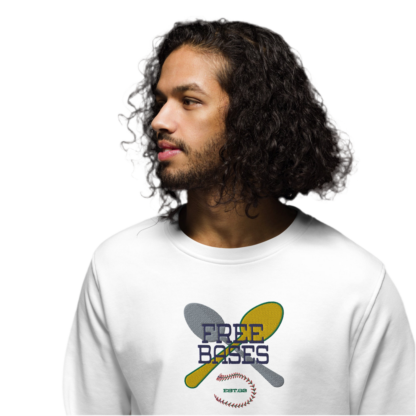 Free Bases of Spoons Embroidered French Terry Sweatshirt