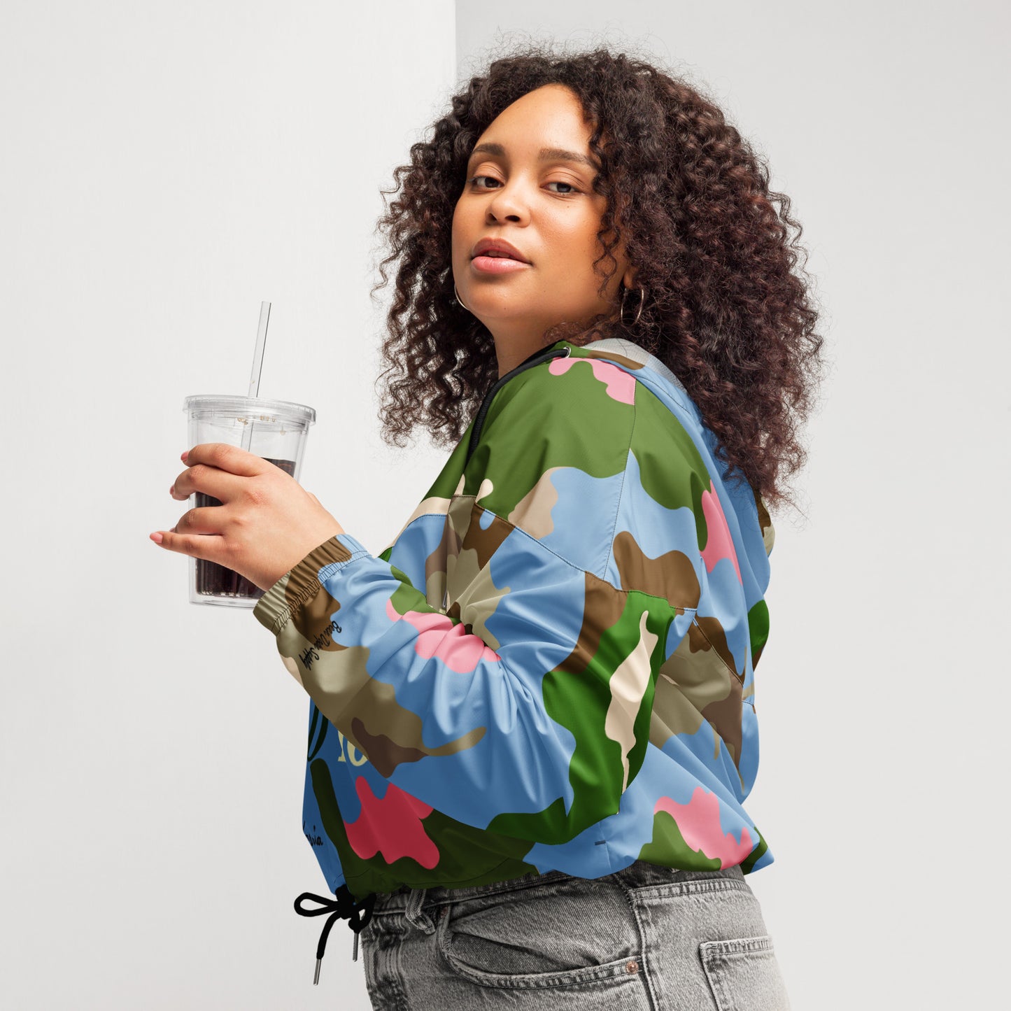 GoodLuck Los Angeles Cropped Quarter Zipper Windbreaker|Women’s Crop Top Pullover Jacket