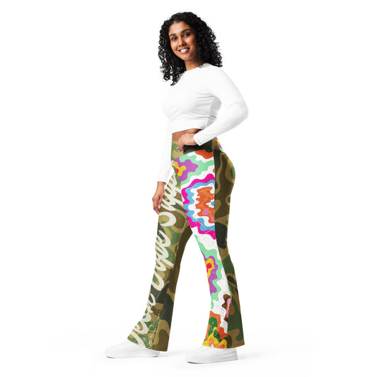 Army of Hippies Flare Leggings | Been Dope Supply | High-Waisted