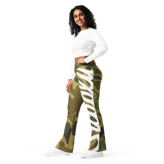 Camouflage and Flares Women’s High Waisted Flair Leggings Been Dope Supply