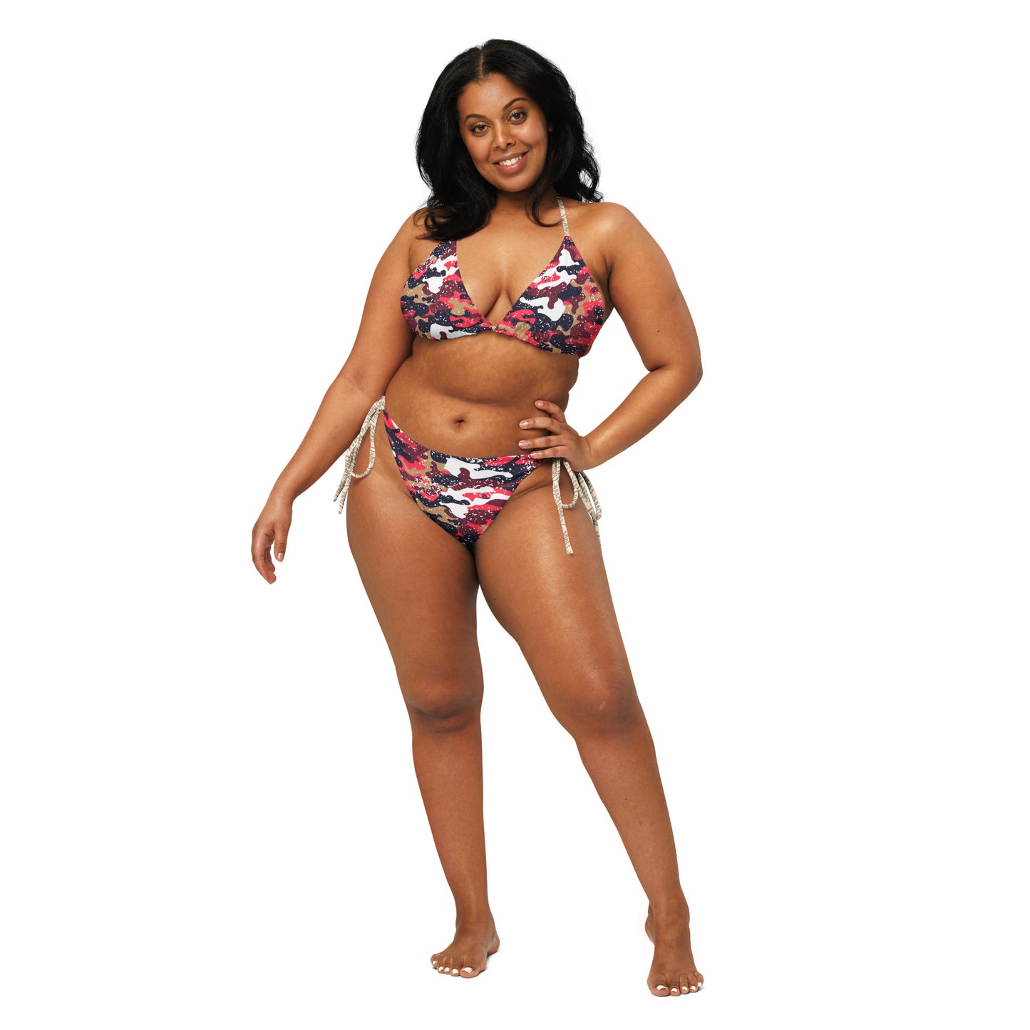 Field Day Trips Women’s Two-Piece String Bikini Set|UPF 50+ Stretchy Bikini