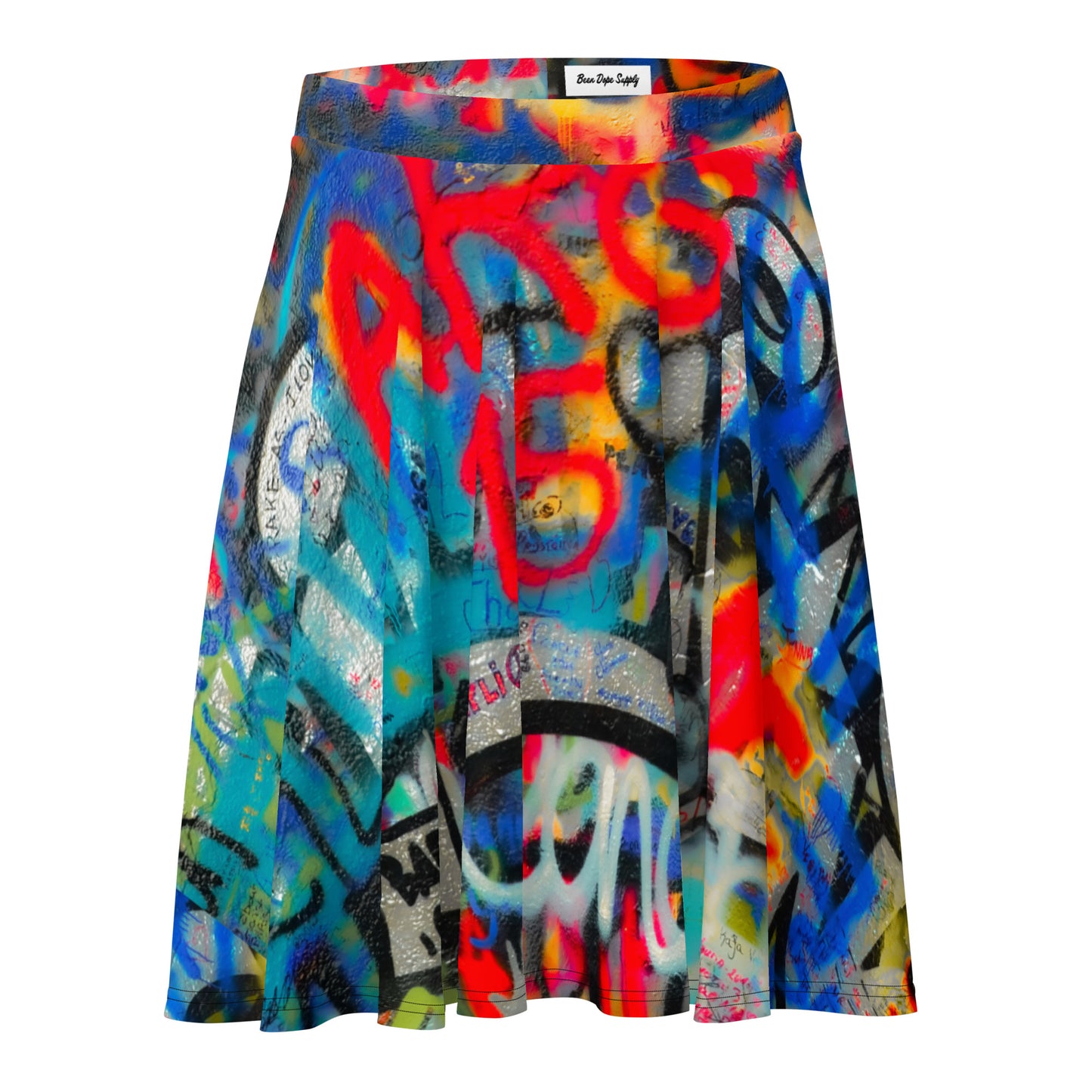 Kids On Drugs Clothing Summer Alleyways Women’s Mid-Thigh Skater Skirt