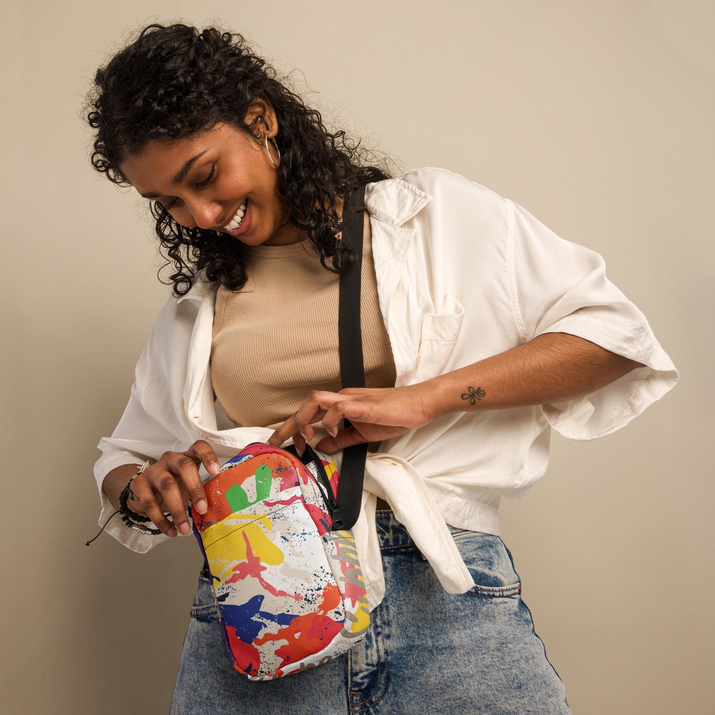Merciful Coloring Distress Utility Crossbody Bag|Been Dope Supply