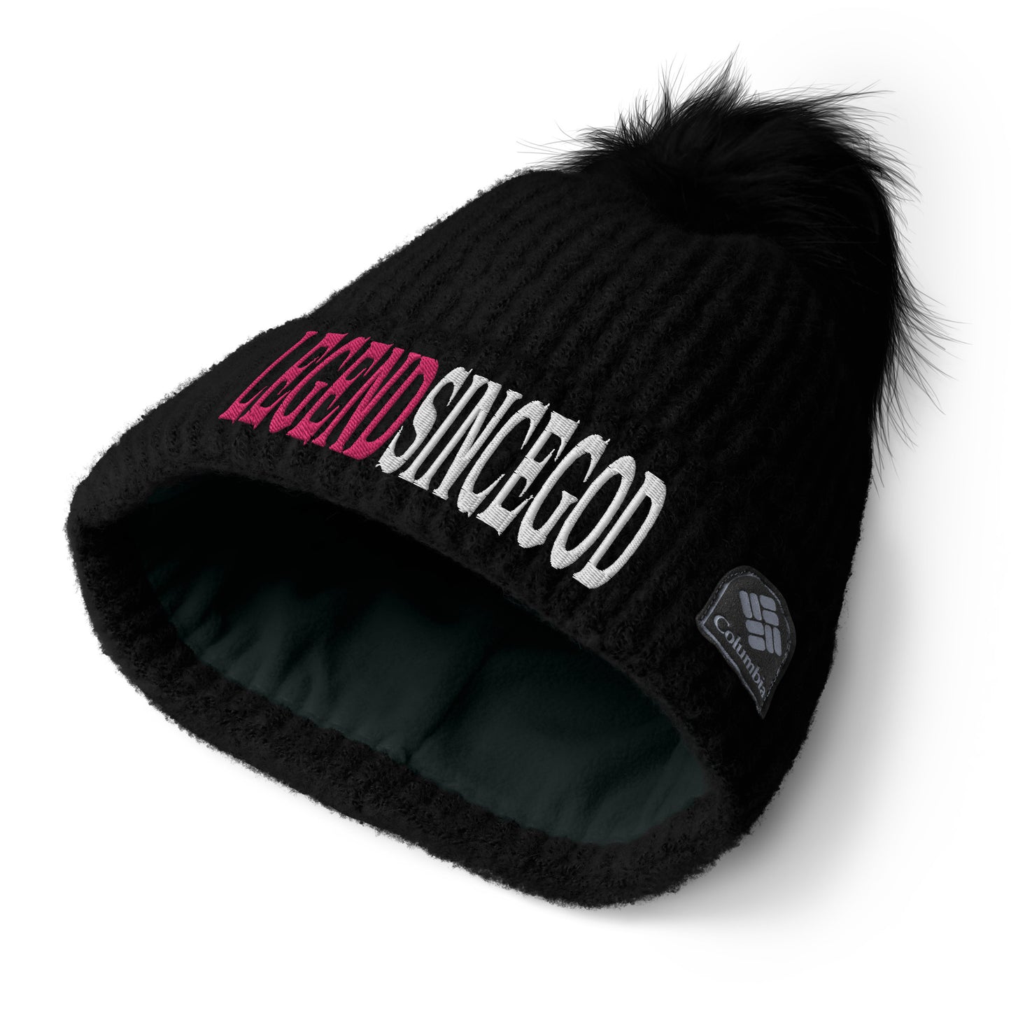 Legend Since God x Columbia Pom-Pom Beanie|Embroidered