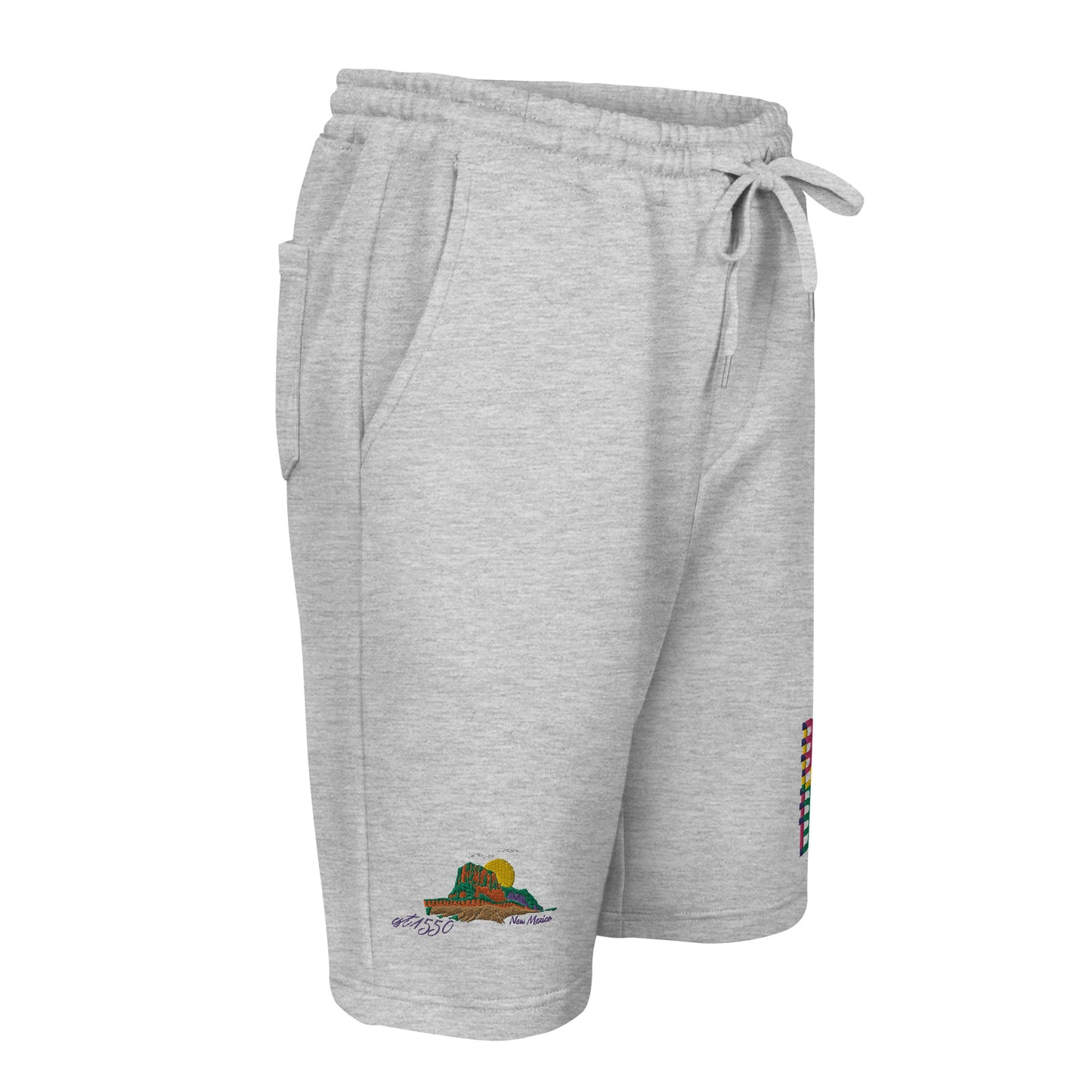 Land of Enchantment|Been Dope Supply Men's Logo Embroidered Tapered Knee Fleece Shorts