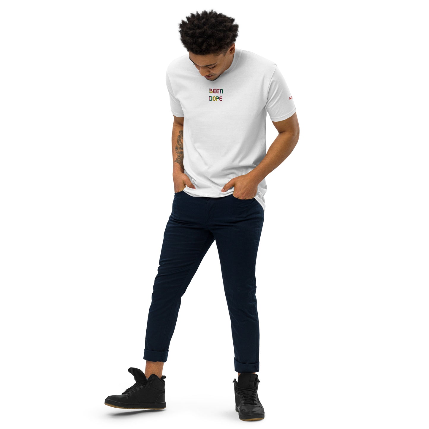 Been Dope Supply Logo Embroidered Premium Heavyweight T-Shirt