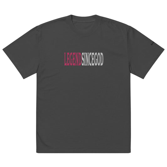 Legend Since God | Oversized T-shirt | Faded Black | Embroidered