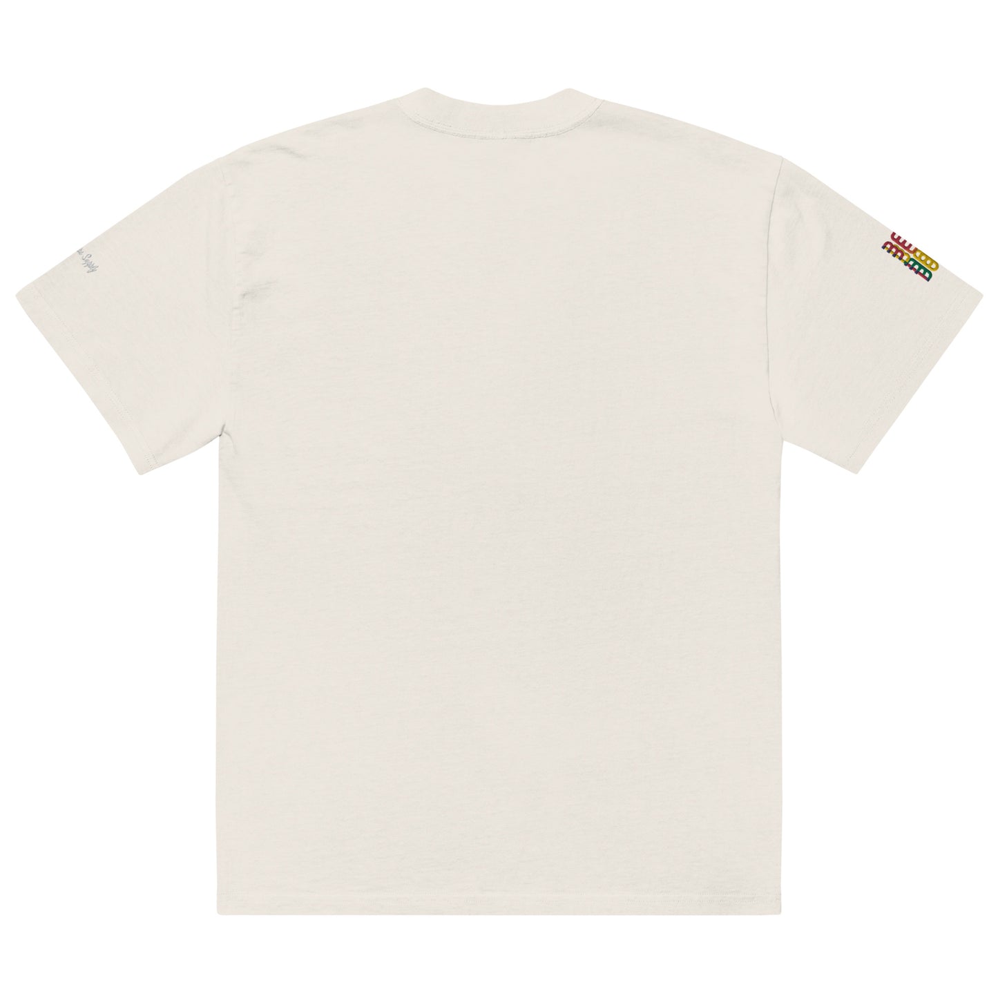 Been Dope Supply Logo Embroidered Oversized Faded T-shirt|Bone