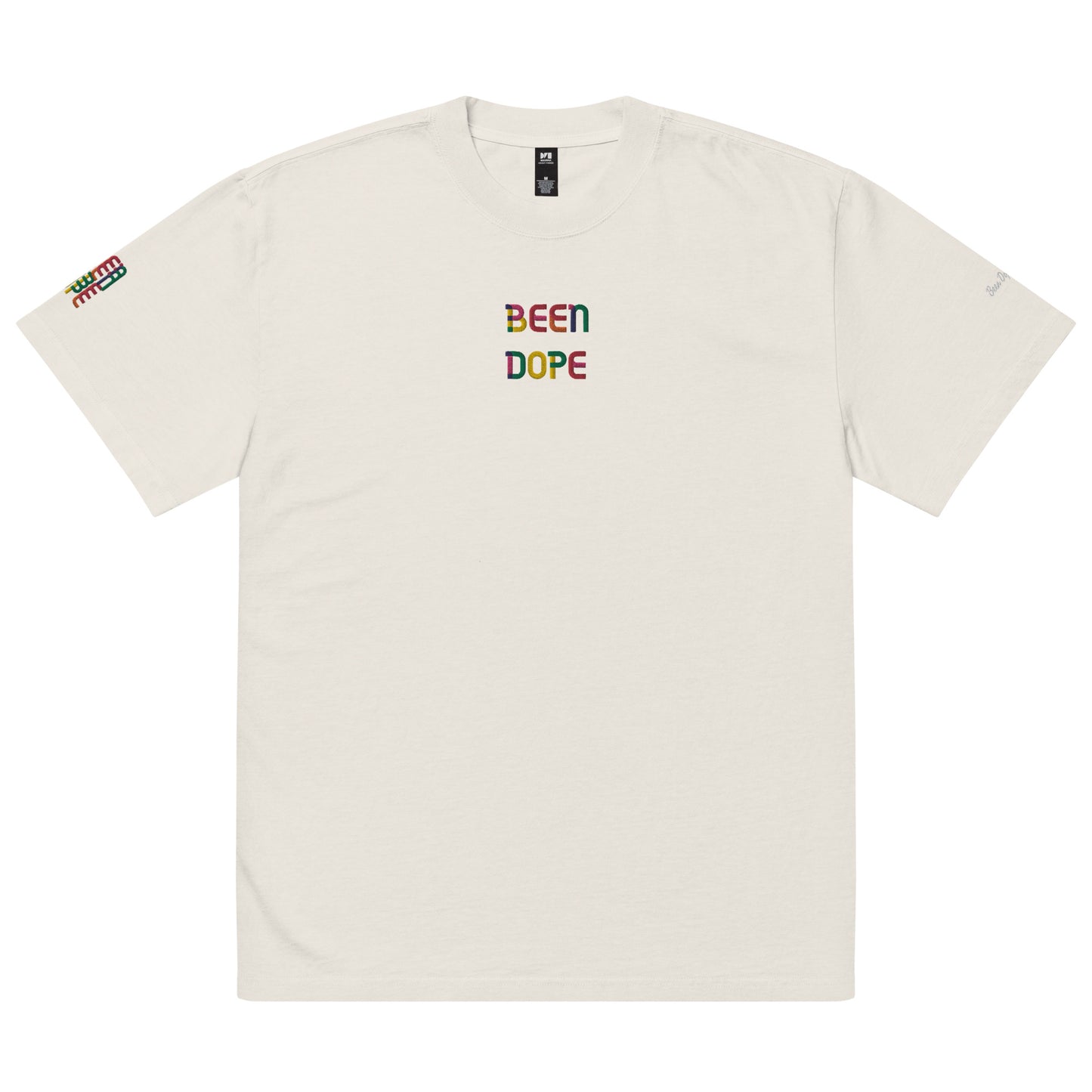 Been Dope Supply Logo Faded T-shirt | Oversized | Embroidered | Bone