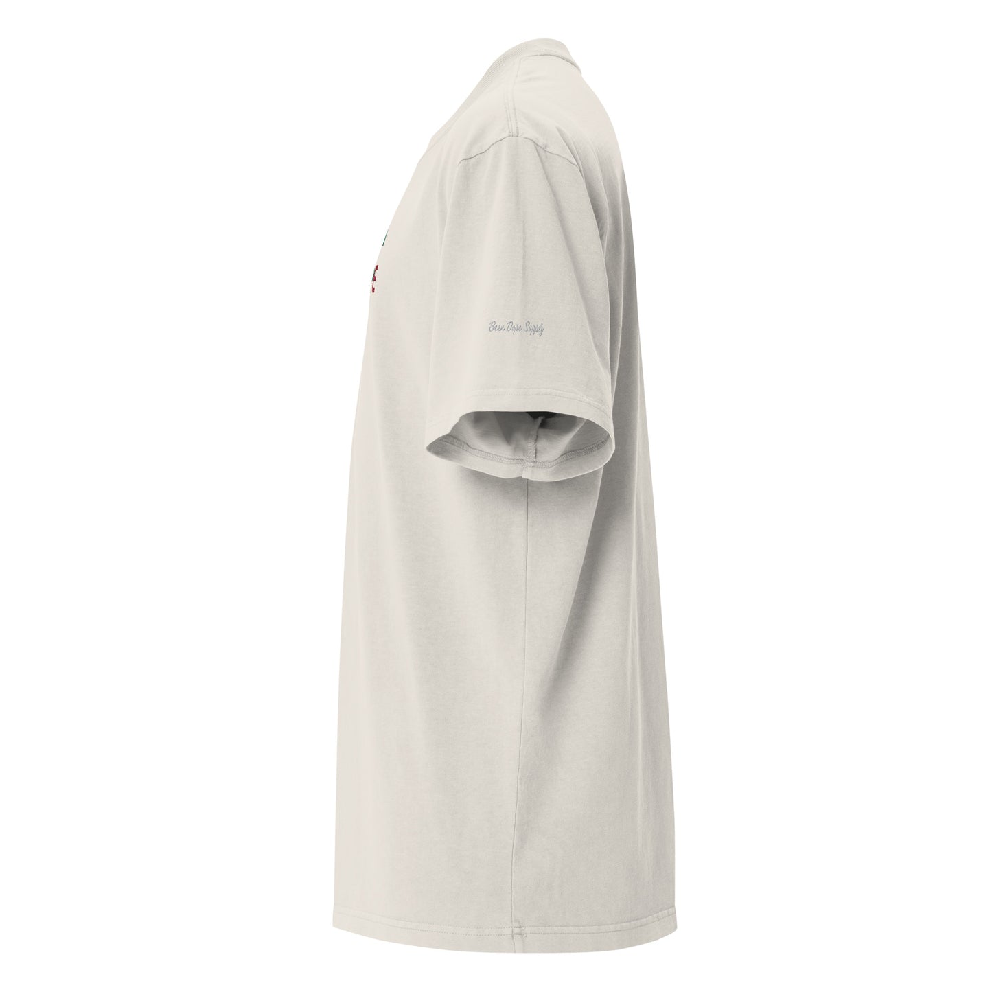 Been Dope Supply Logo Embroidered Oversized Faded T-shirt|Bone
