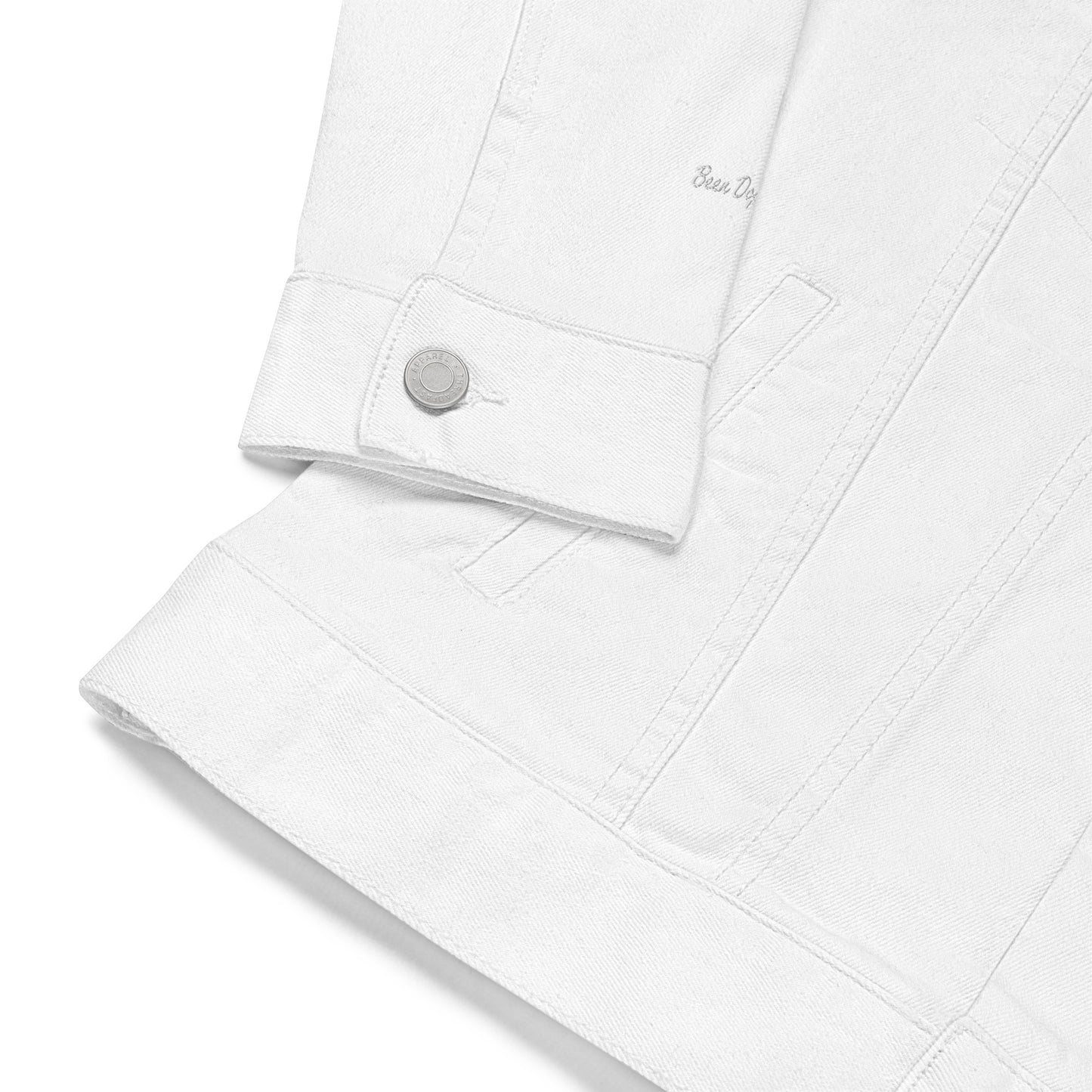Been Dope Supply | White Denim Jacket | Embroidered