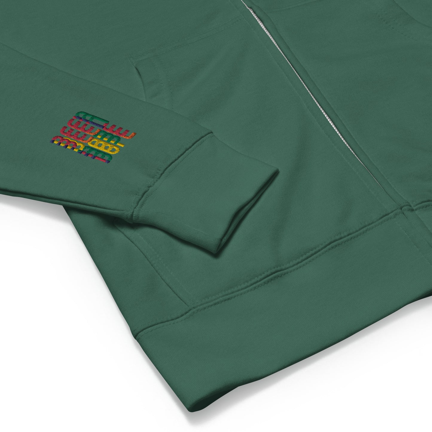 GoodLuck Los Angeles - Unisex Zip up Hoodie Jacket - Forest Green - Been Dope Supply