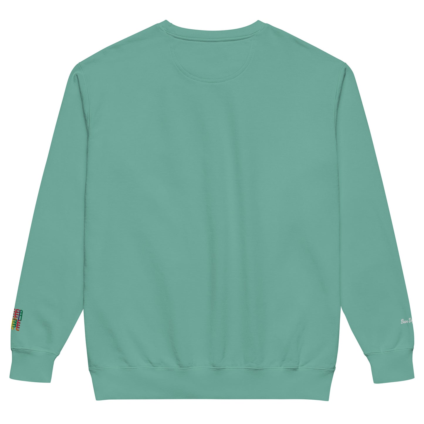 Been Dope Supply Logo Embroidered Garment-Dyed Crew Sweatshirt