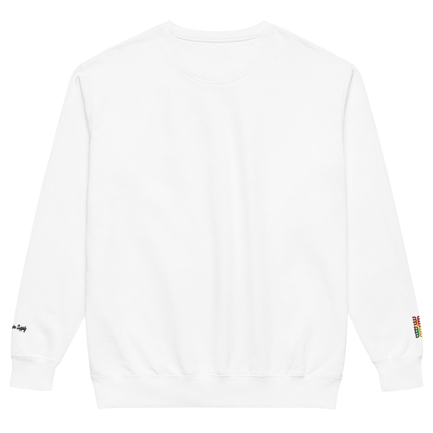 Been Dope Supply Official Logo Embroidered Garment-Dyed White Sweatshirt