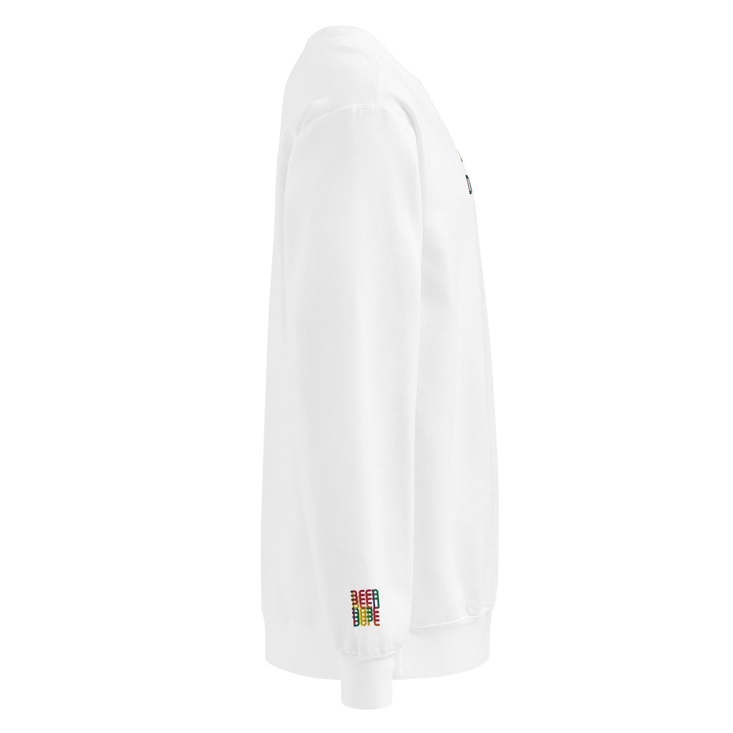 Been Dope Supply Official Logo Embroidered Garment-Dyed White Sweatshirt