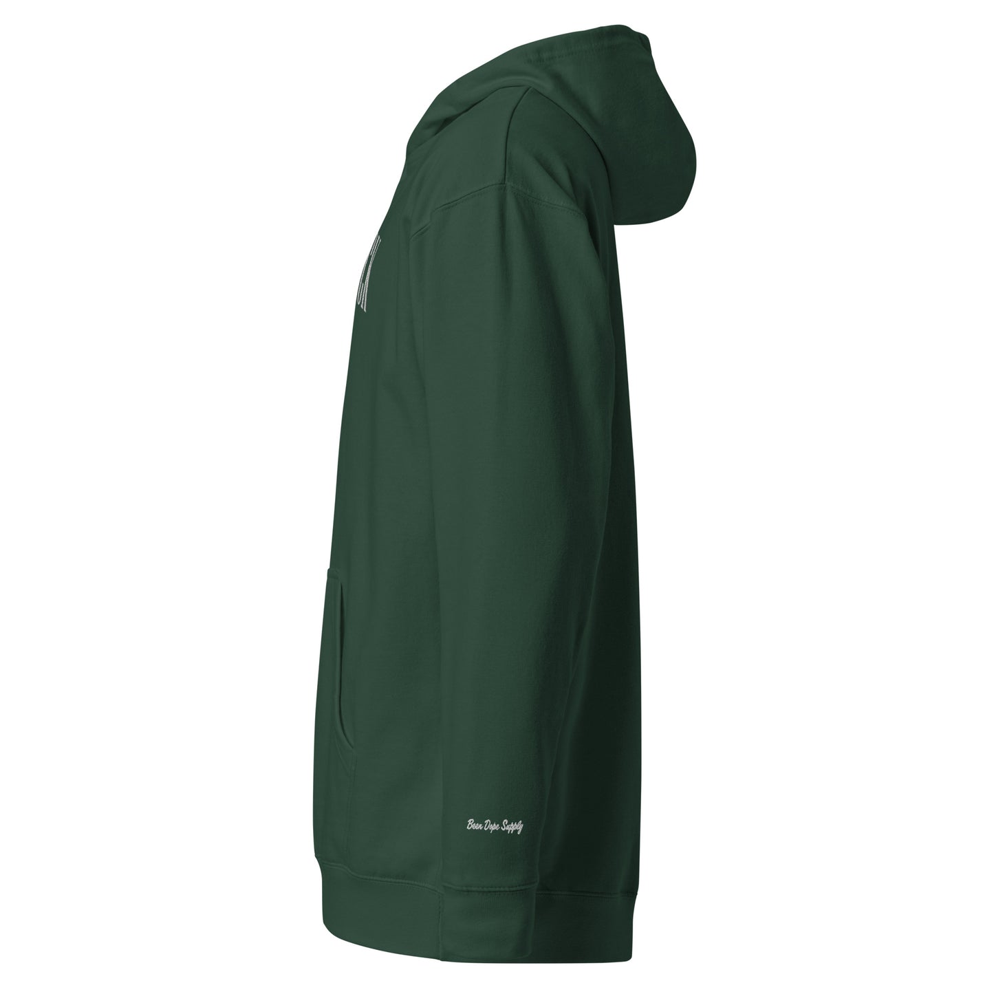 GoodLuck Los Angeles Logo Embroidered Mid-weight Hoodie|Forest Green|Been Dope Supply