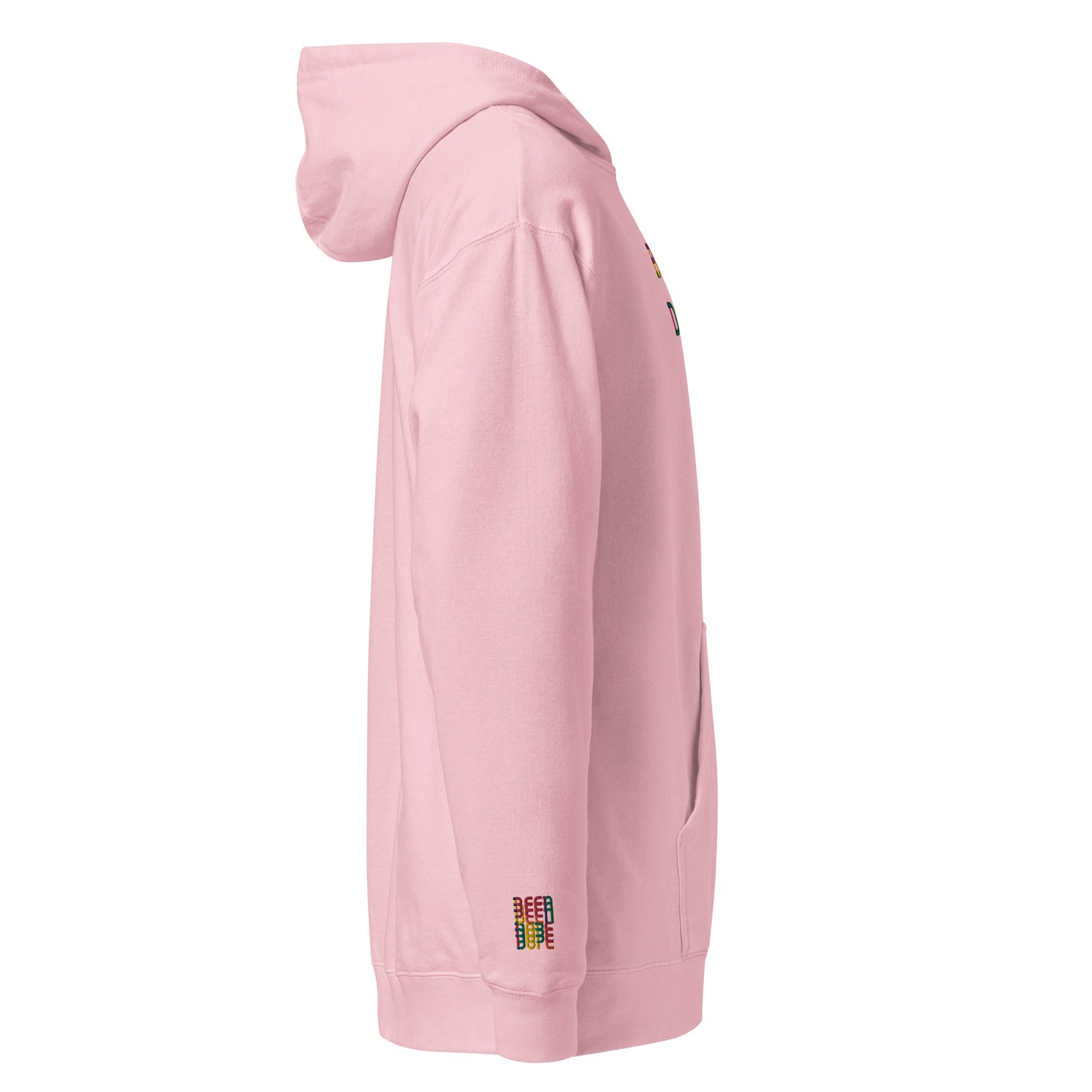 Been Dope Supply Logo Embroidered Mid-Weight Pink Hoodie