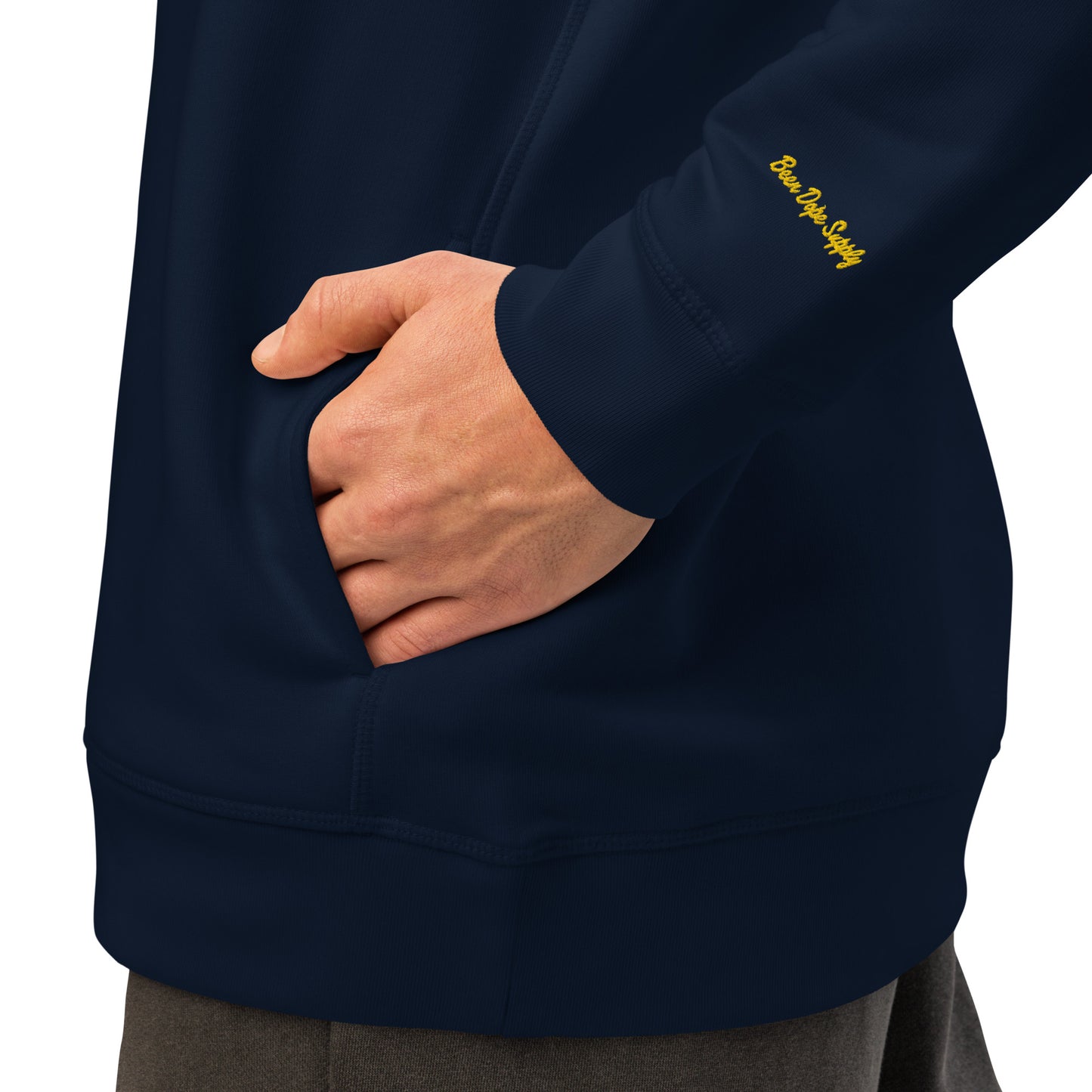 Been Dope Supply Embroidered Navy Side Pocket Hoodie