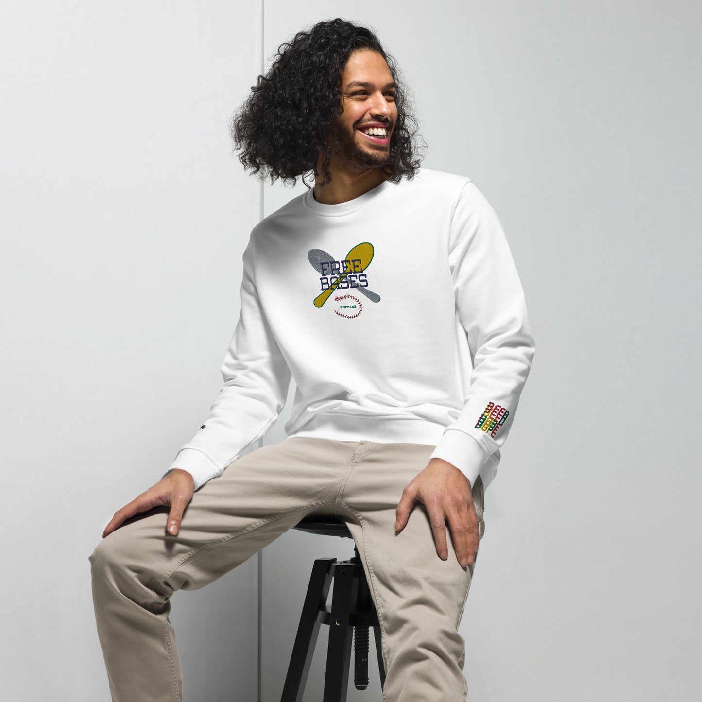 Free Bases of Spoons Embroidered French Terry Sweatshirt