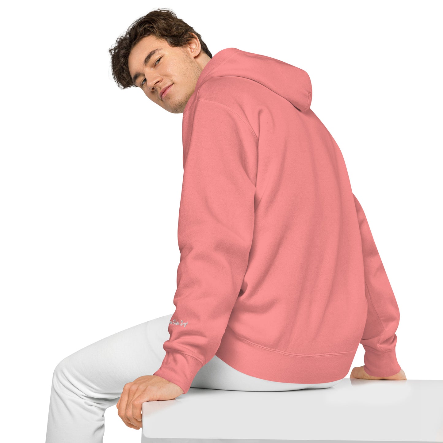 Been Dope Supply Logo Embroidered Hoodie|Garment Dyed Pink Pullover