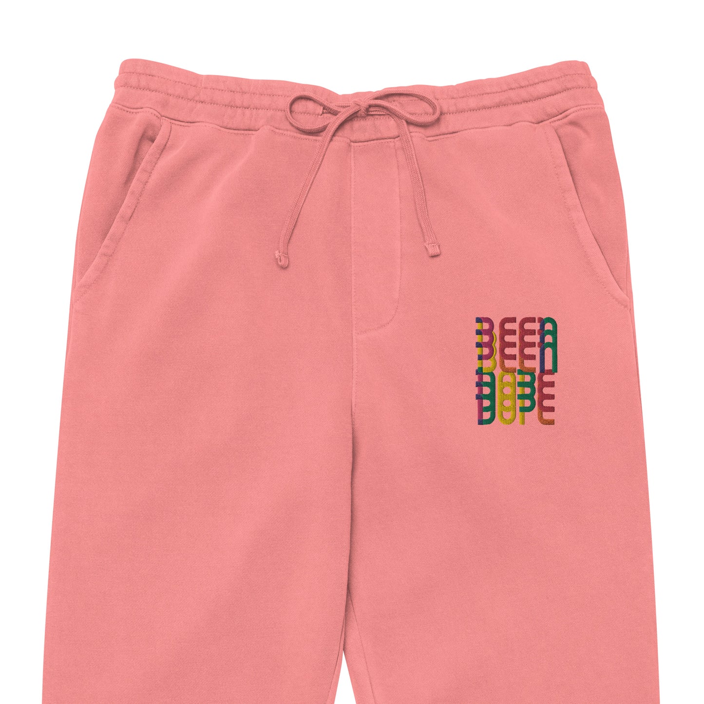 Been Dope Supply Logo Embroidered Garment Dyed Pink Sweatpants