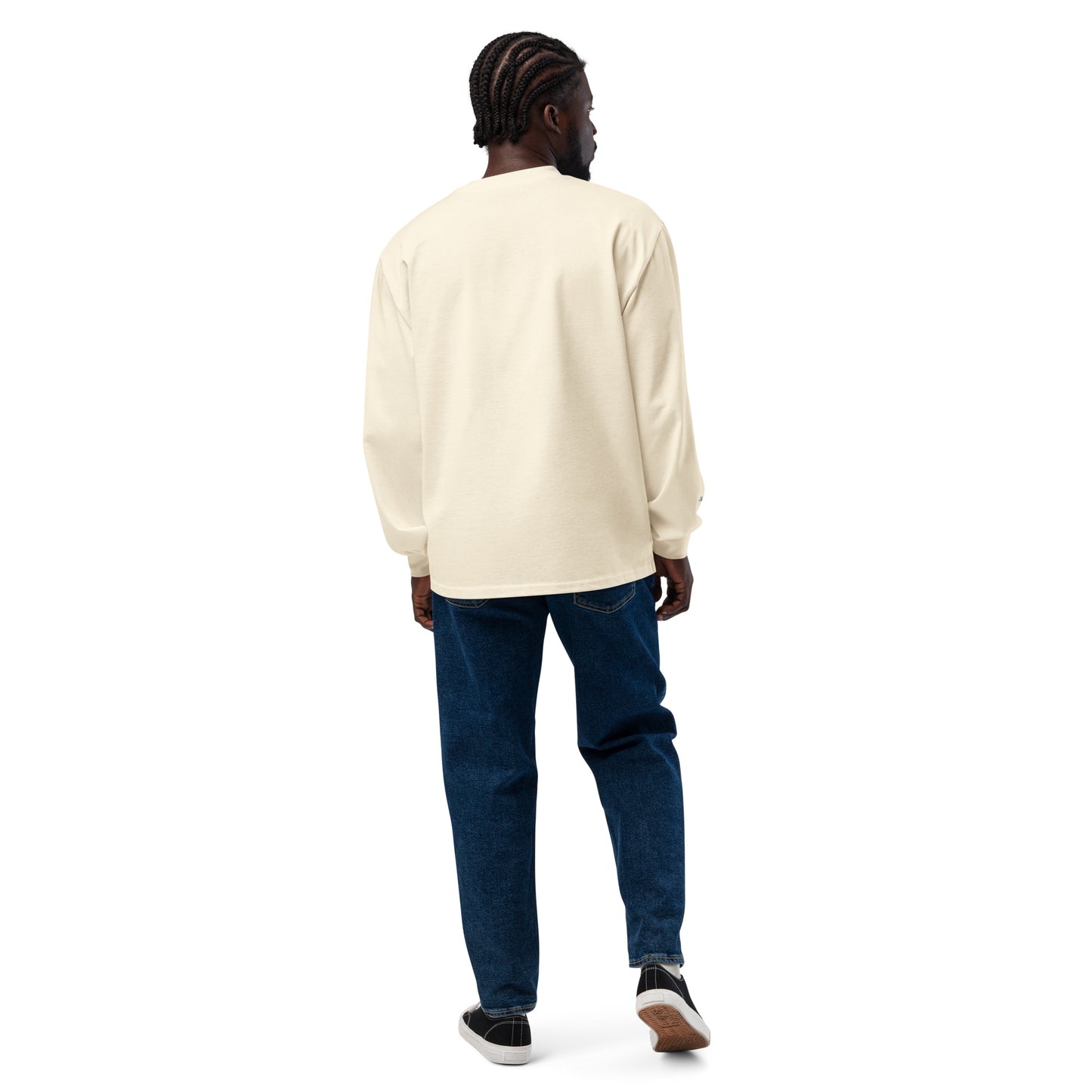 Been Dope Supply Logo Embroidered Premium Heavyweight Long Sleeve Shirt Ecru