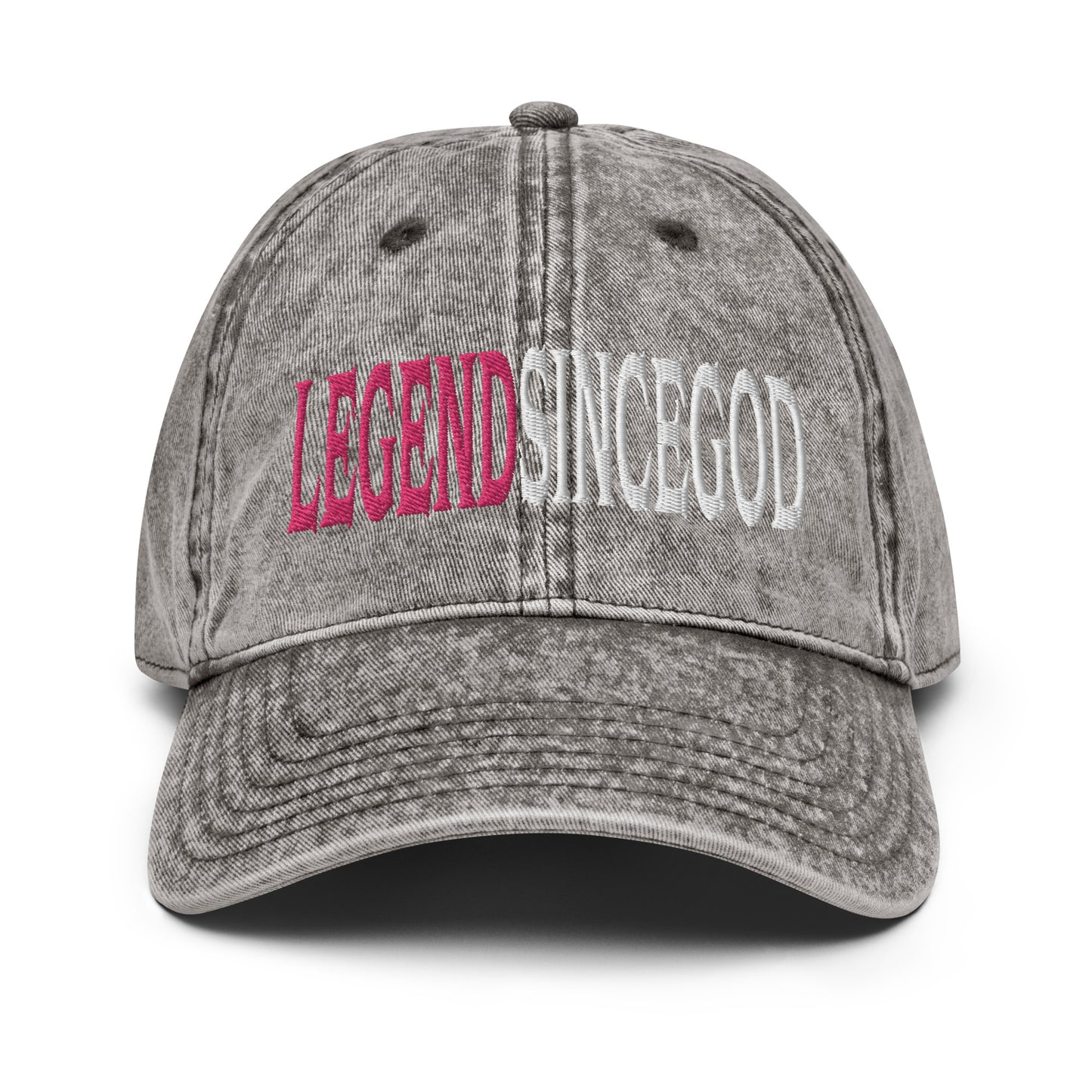 Legend Since God | Washed-Out Vintage Cap | Dad Hat Embroidered